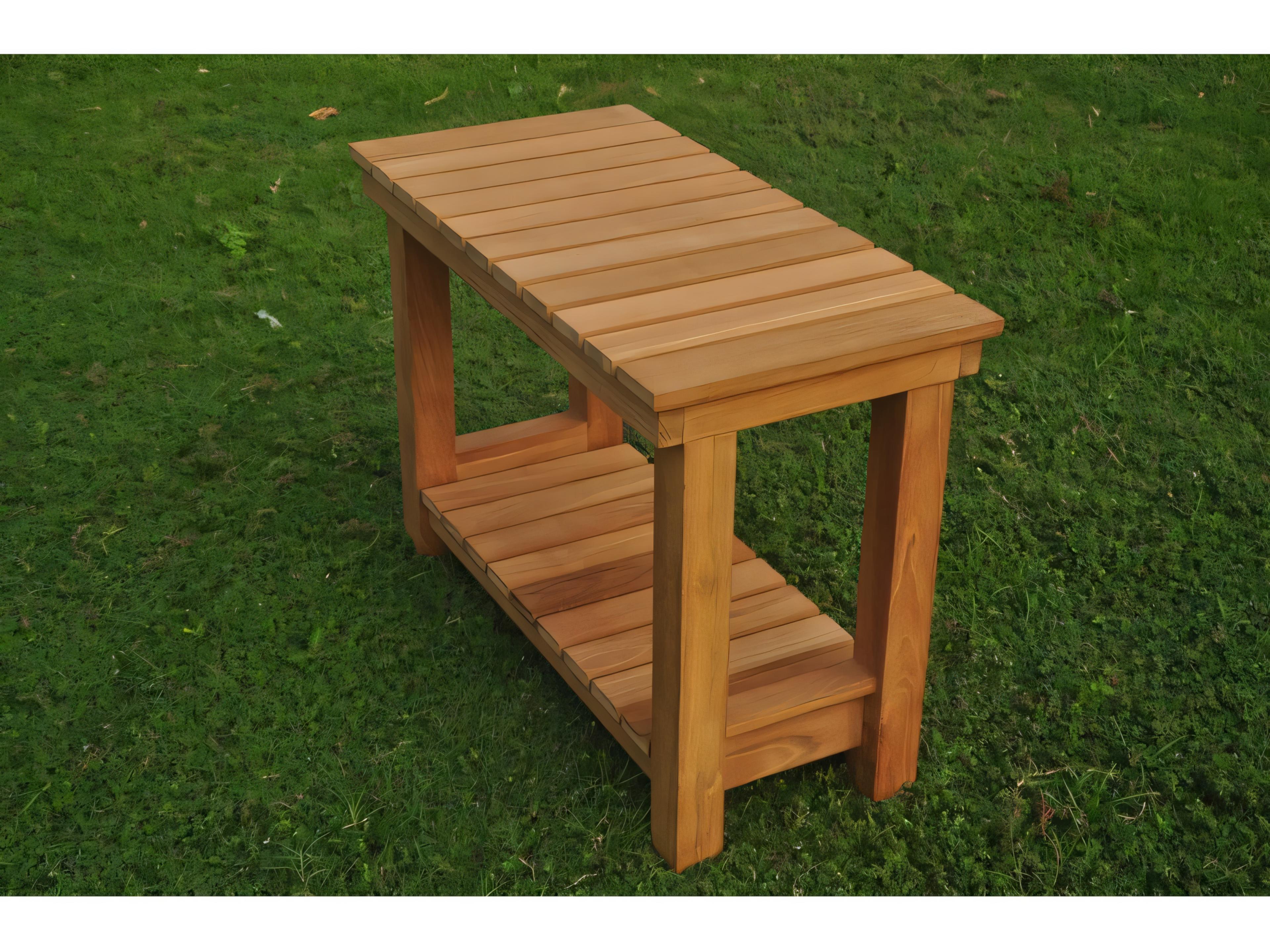 Busselton Shower Resort Bath Pool Bench with Shelf Large