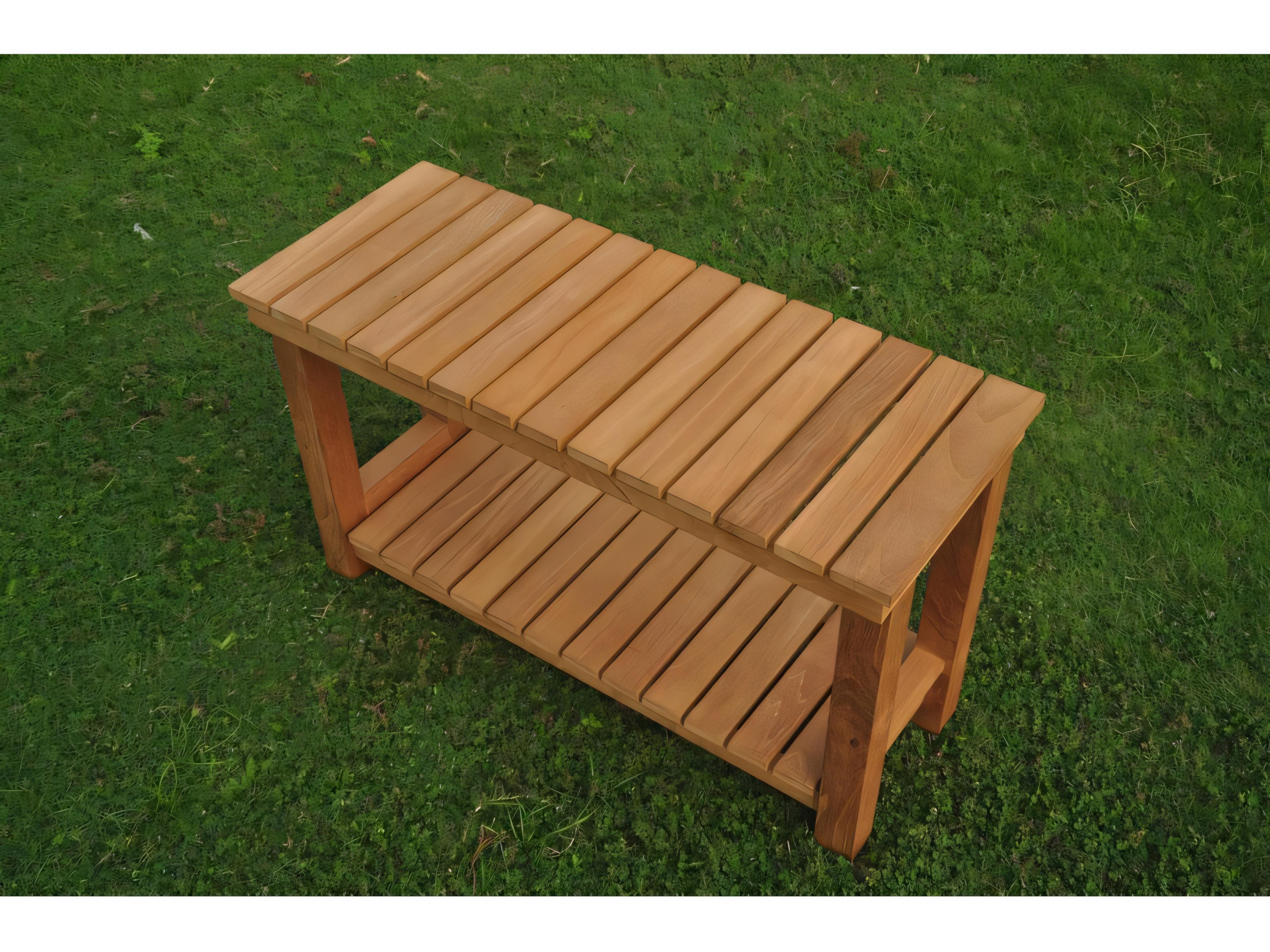 Busselton Shower Resort Bath Pool Bench with Shelf Extra Large