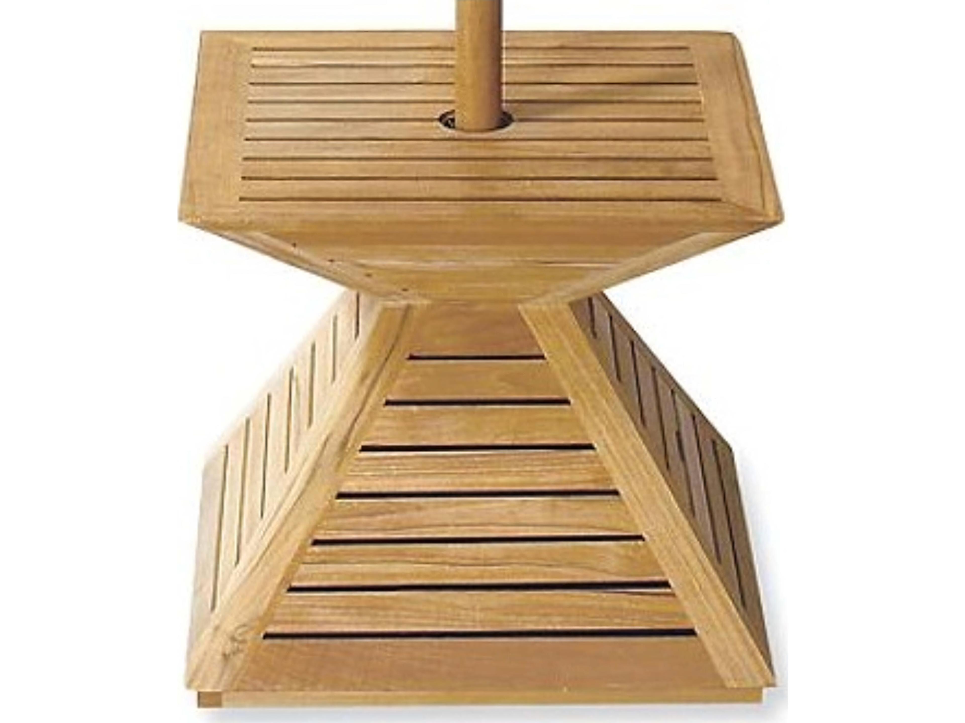 Teak Pyramid Umbrella Base Cover