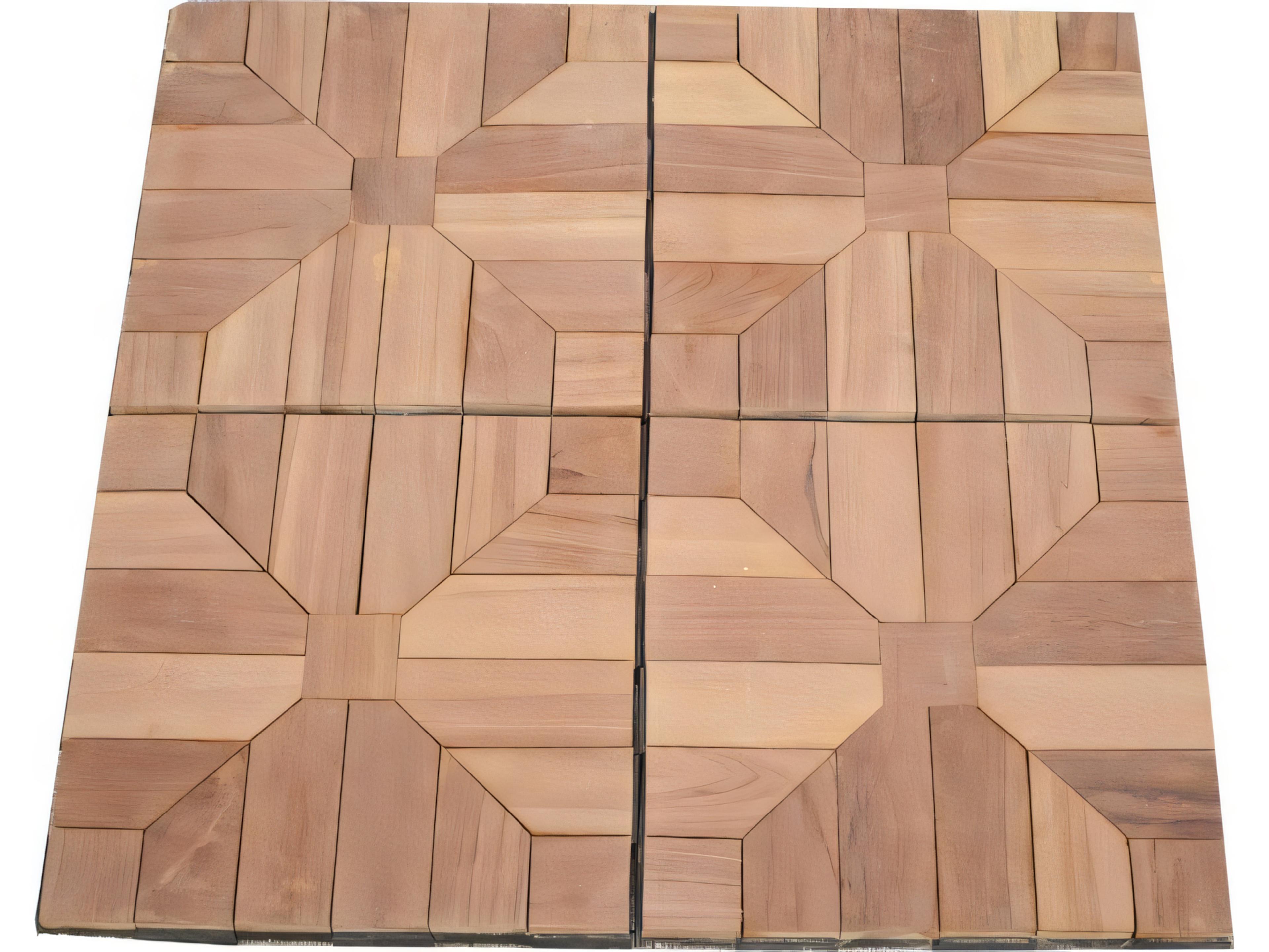 Teak Smith Grade-A Teak Wood 12x12 DIY Deck Interlocking 12 Tiles Box
