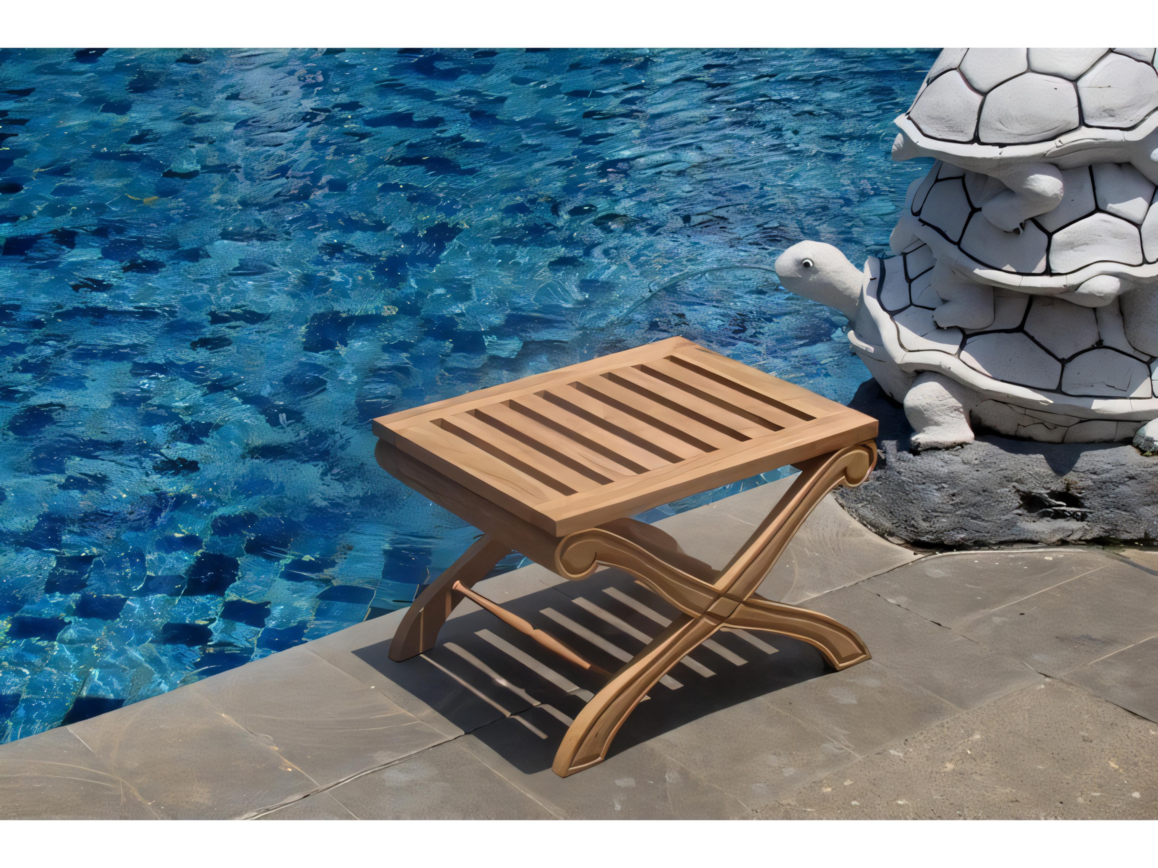 Teak Smith X Stool / Side Table / Shower Bench