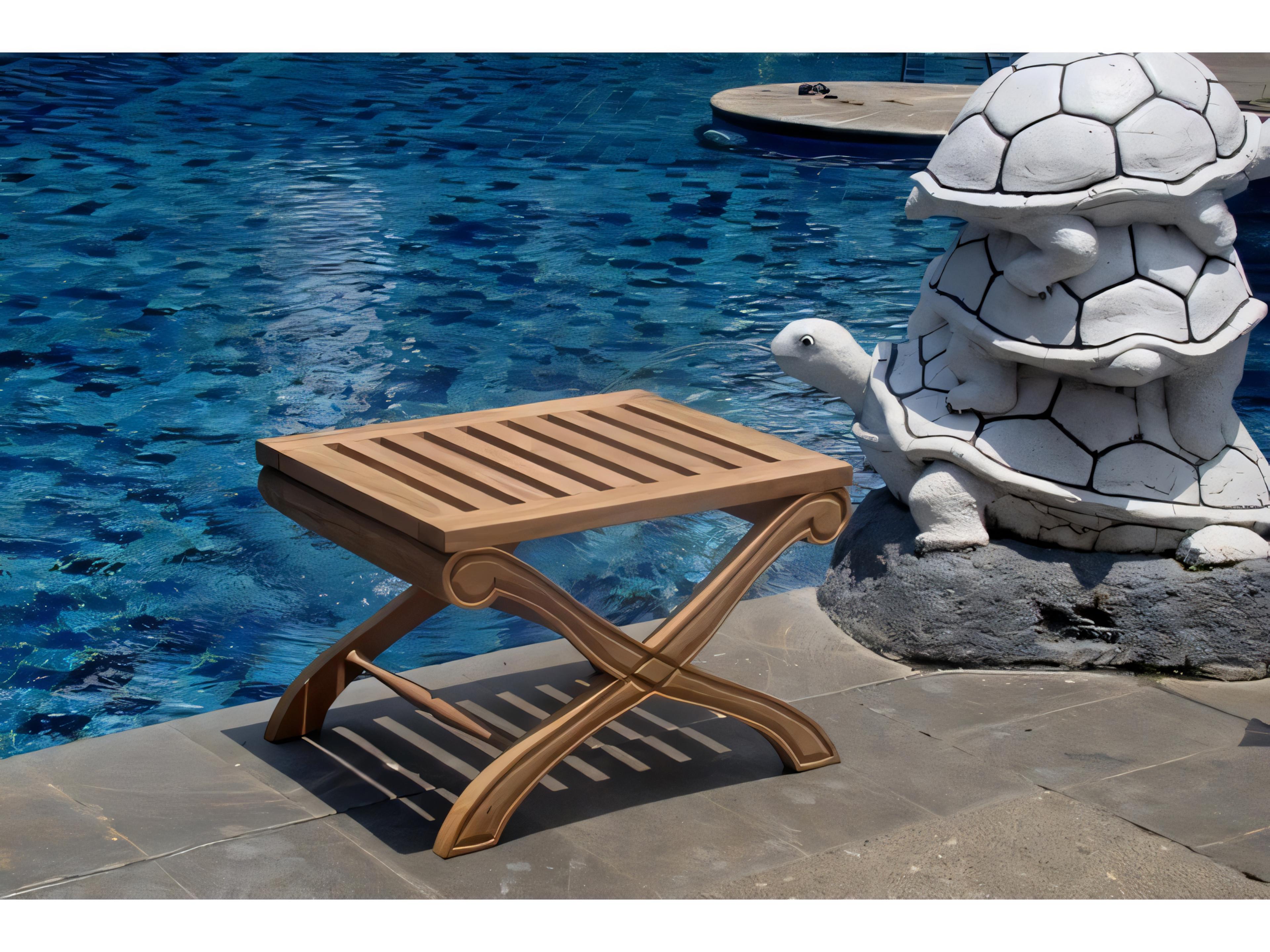 Teak Smith X Stool / Side Table / Shower Bench