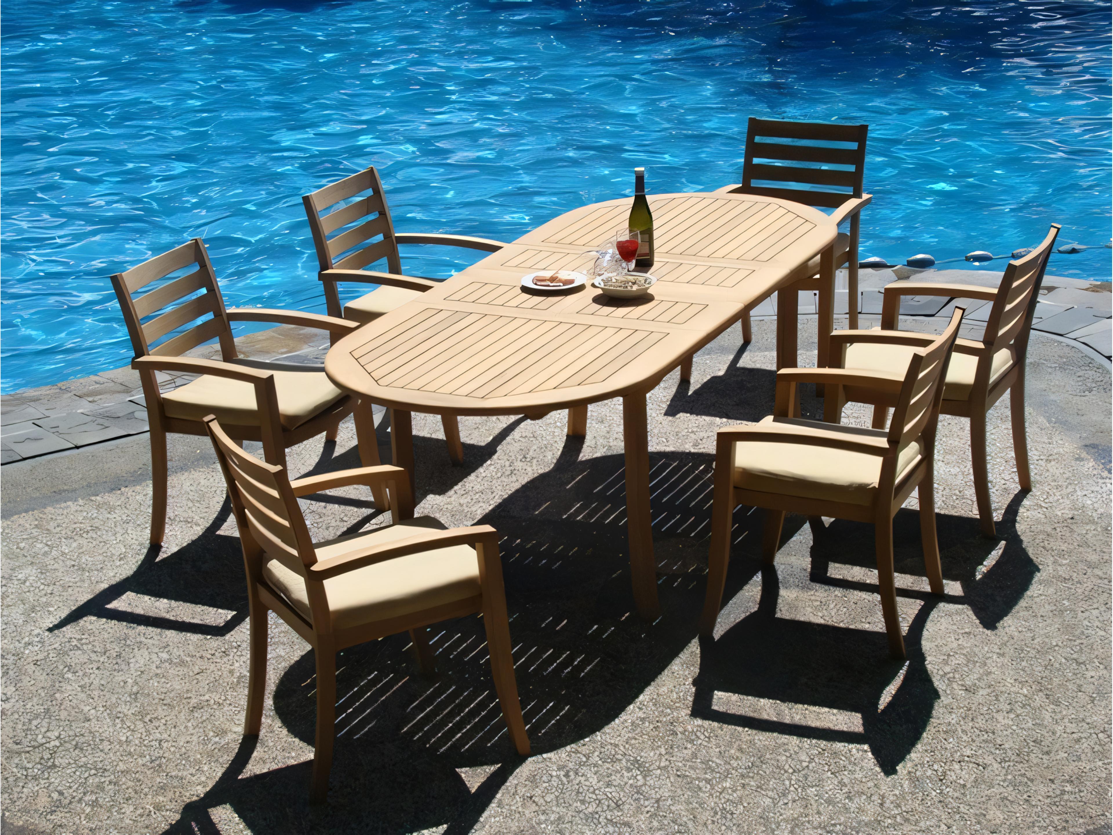 Teak Smith Travota Stacking Captain Dining Arm Chair