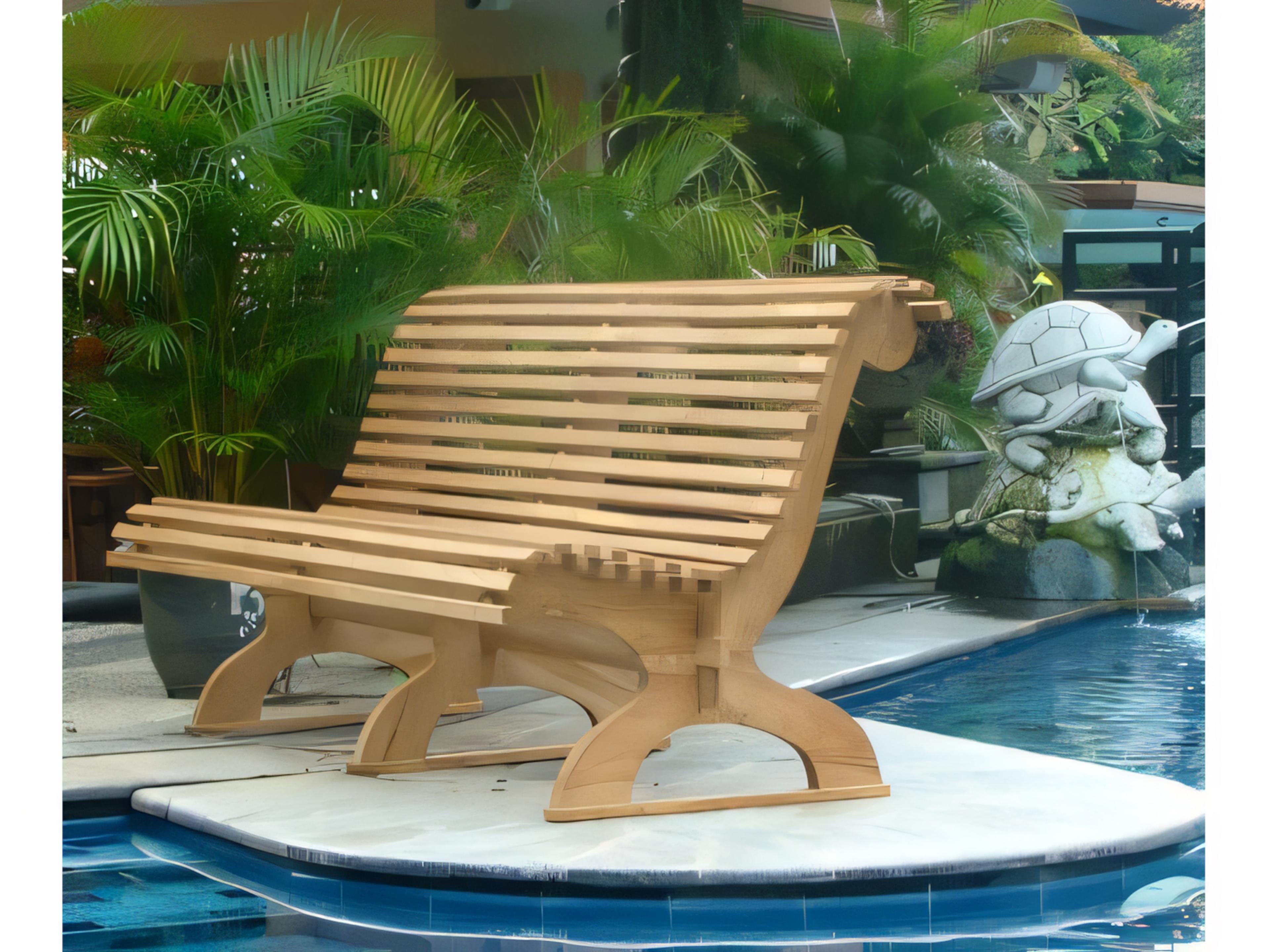 Teak Smith Trolley Car Bench