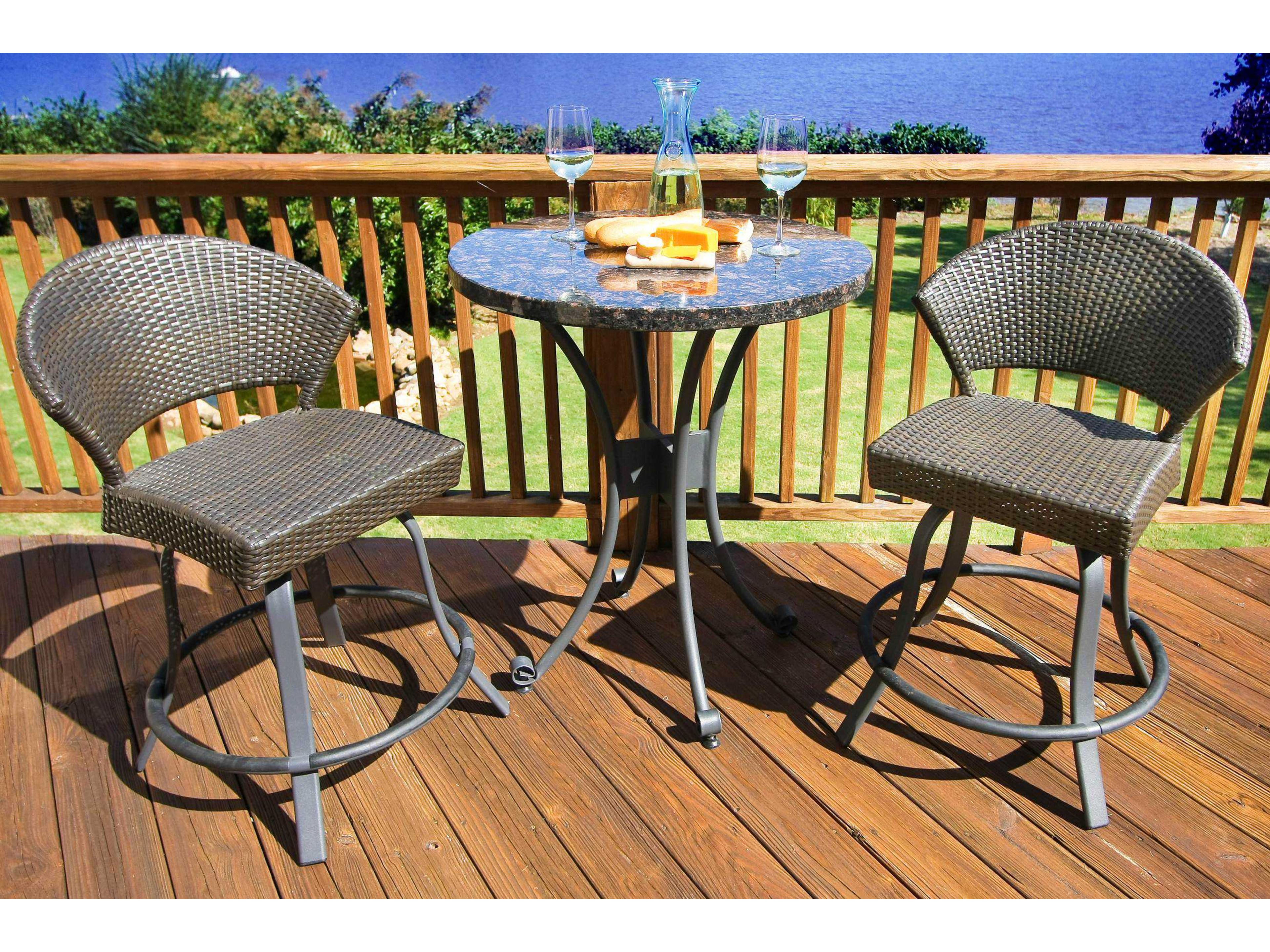 Tortuga Outdoor Highlites Wicker Bistro Dining Set