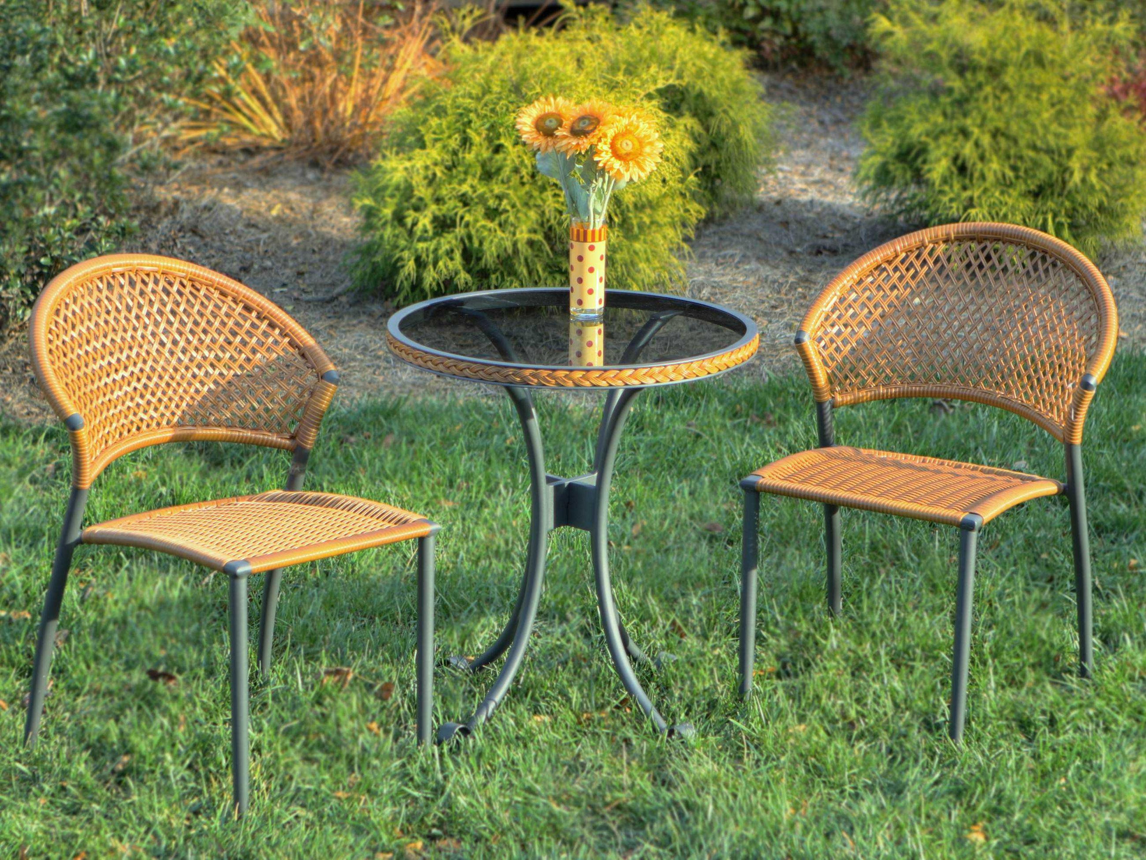 Tortuga Sawgrass Wicker 3 Piece Bistro Outdoor Dining Set