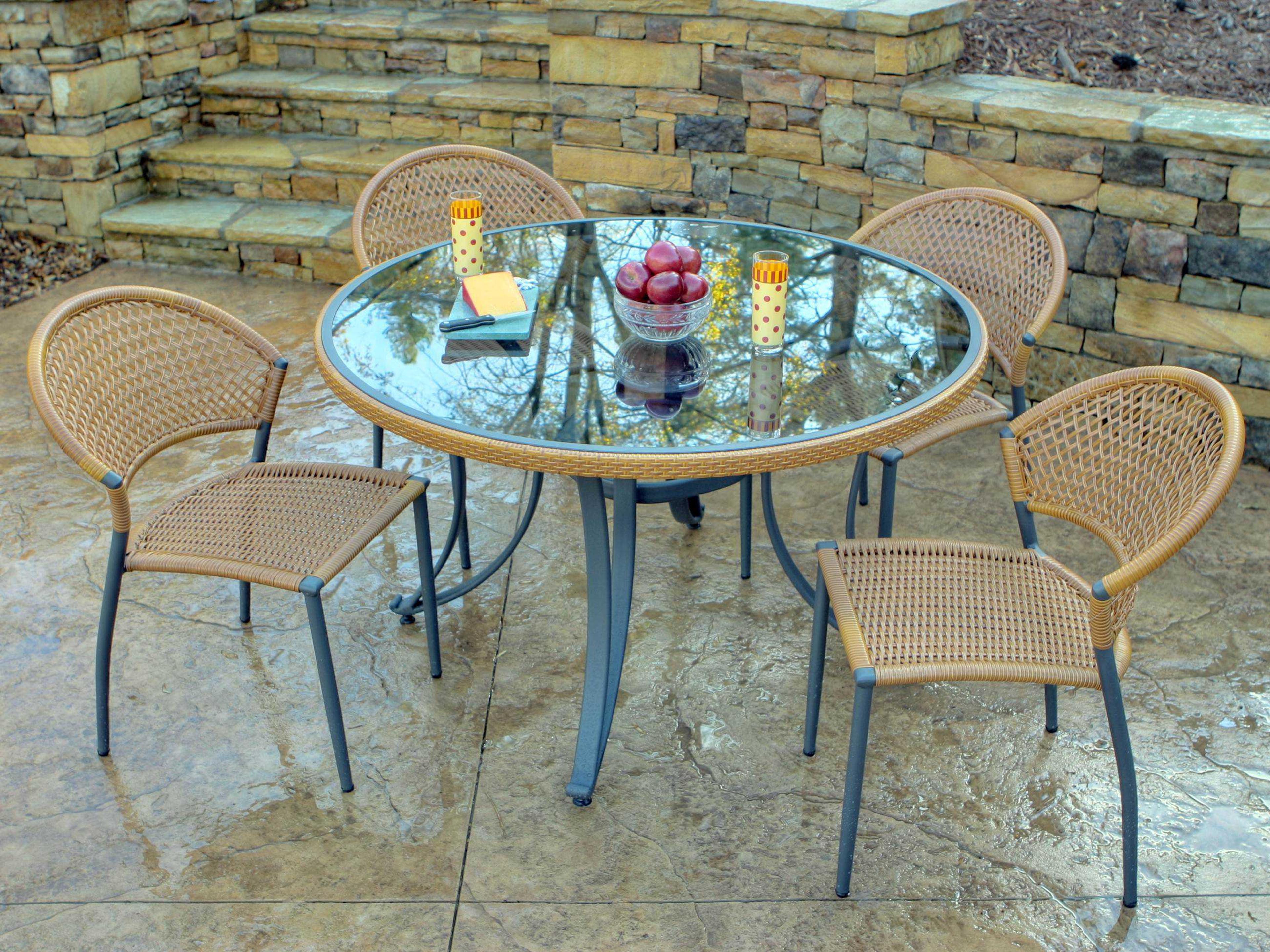 Tortuga Sawgrass Wicker 5 Piece Outdoor Patio Dining Set