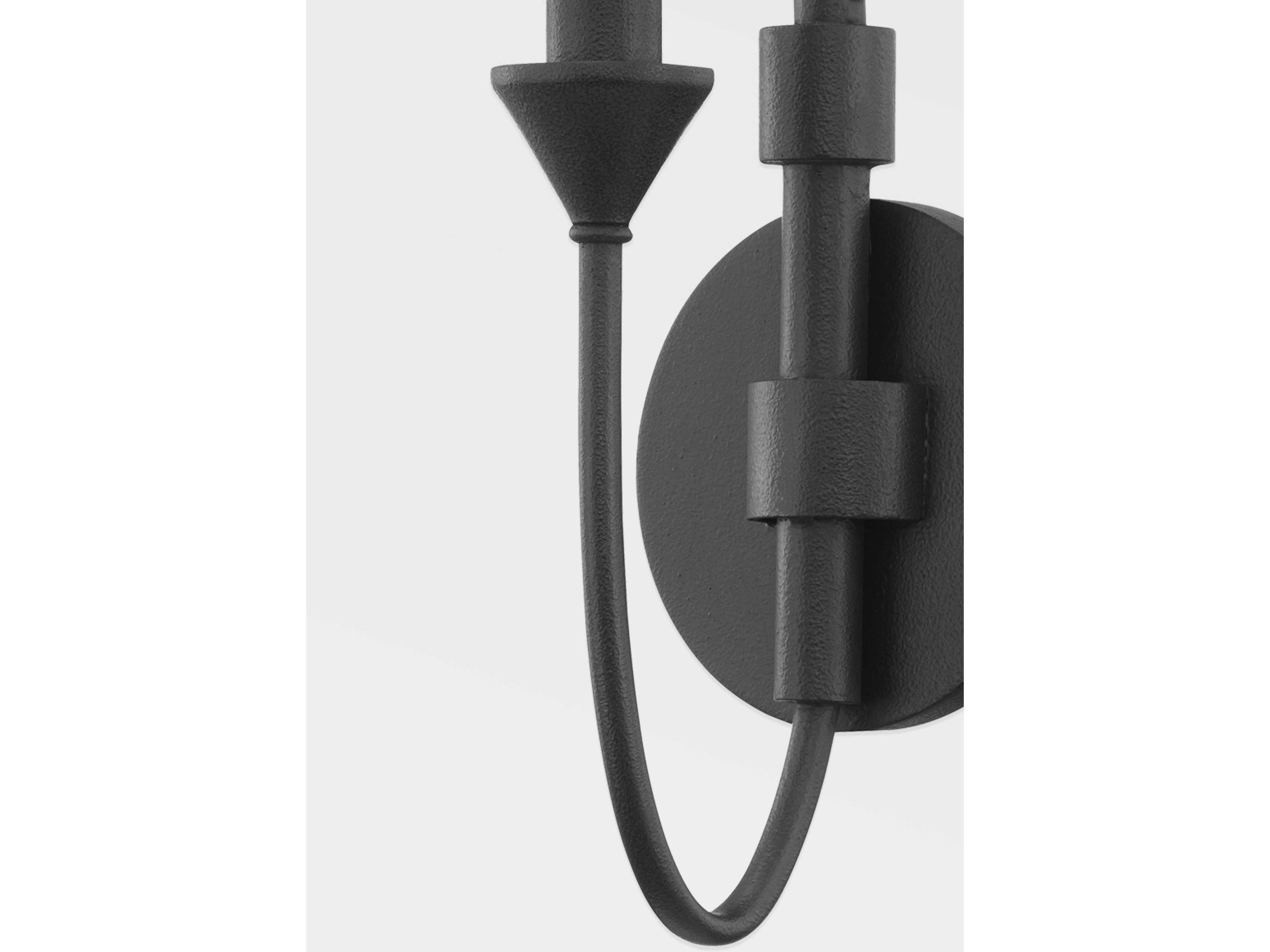 Troy Lighting Cate 1-Light Forged Iron Black Wall Sconce