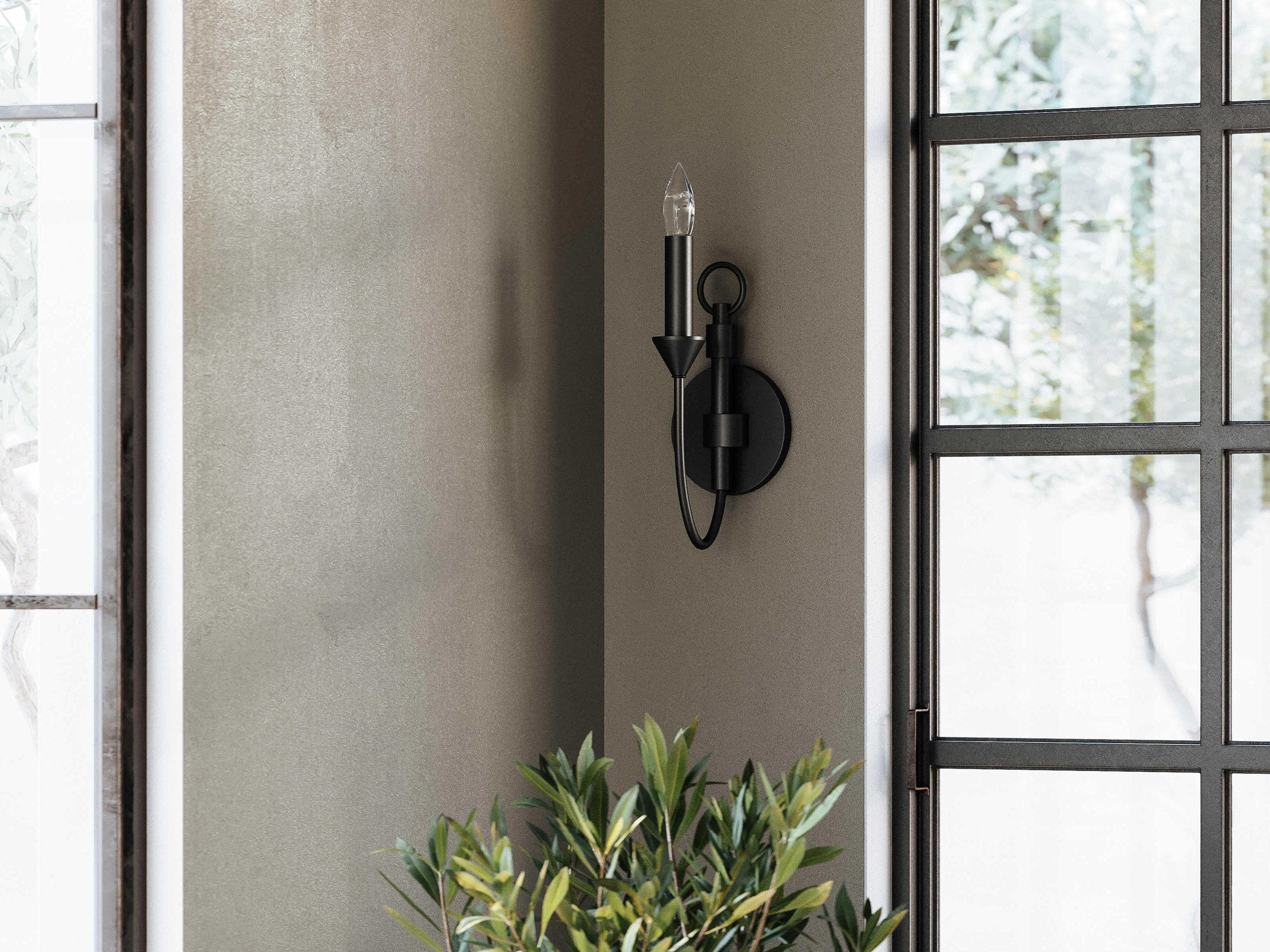 Troy Lighting Cate 1-Light Forged Iron Black Wall Sconce