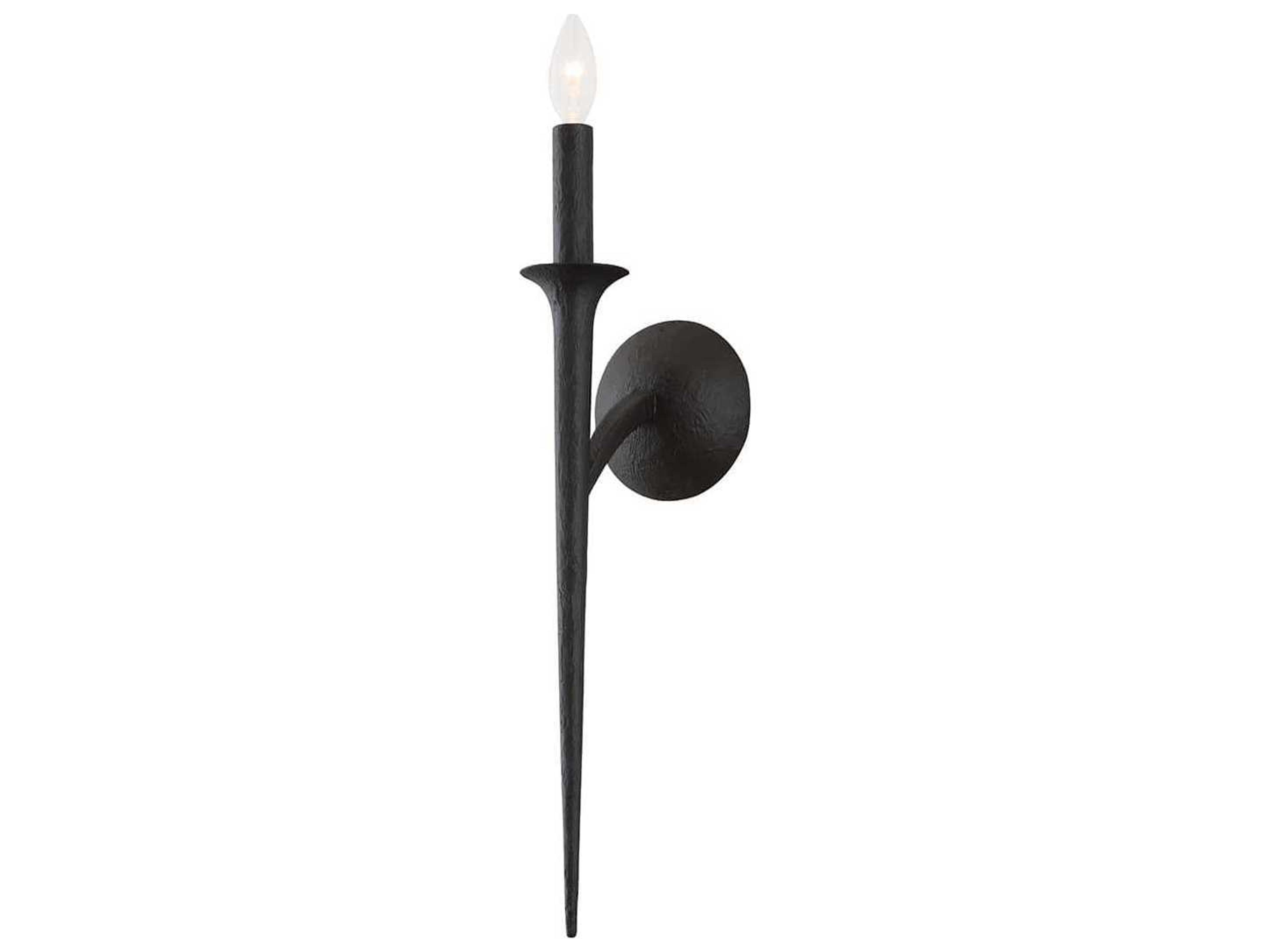 Troy Lighting Luca 1-Light Black Wall Sconce