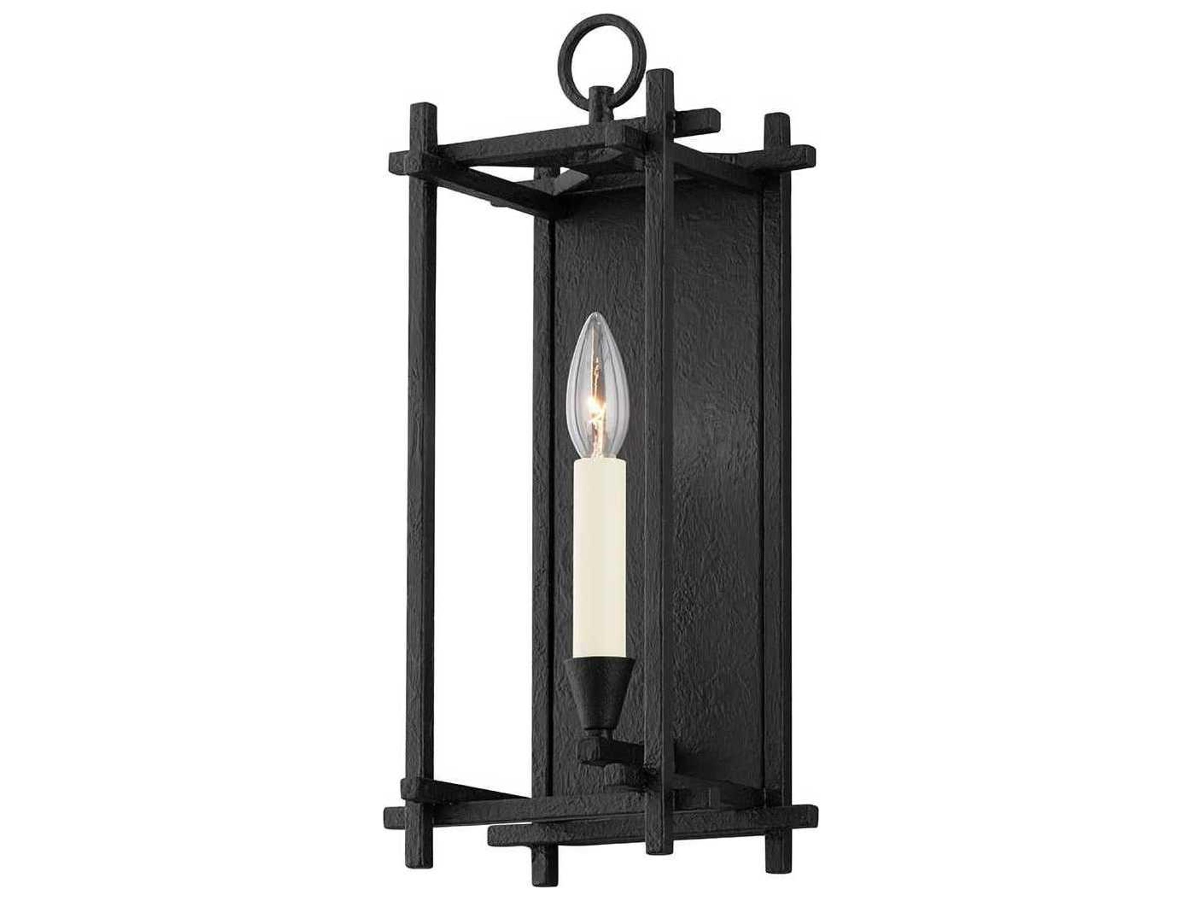 Huck 1-Light Black Wall Sconce