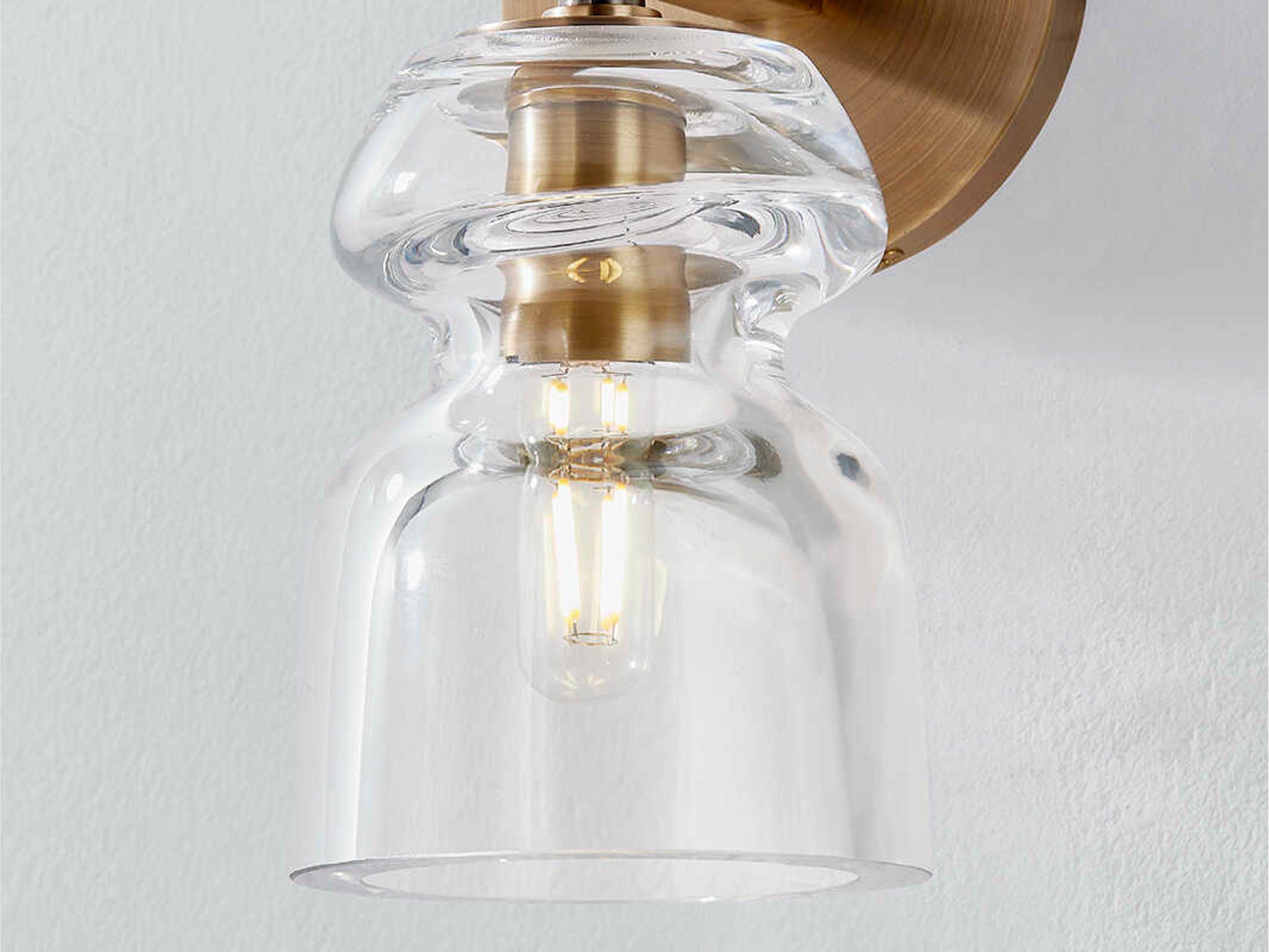 Troy Lighting Trey 1-Light Patina Brass Wall Sconce