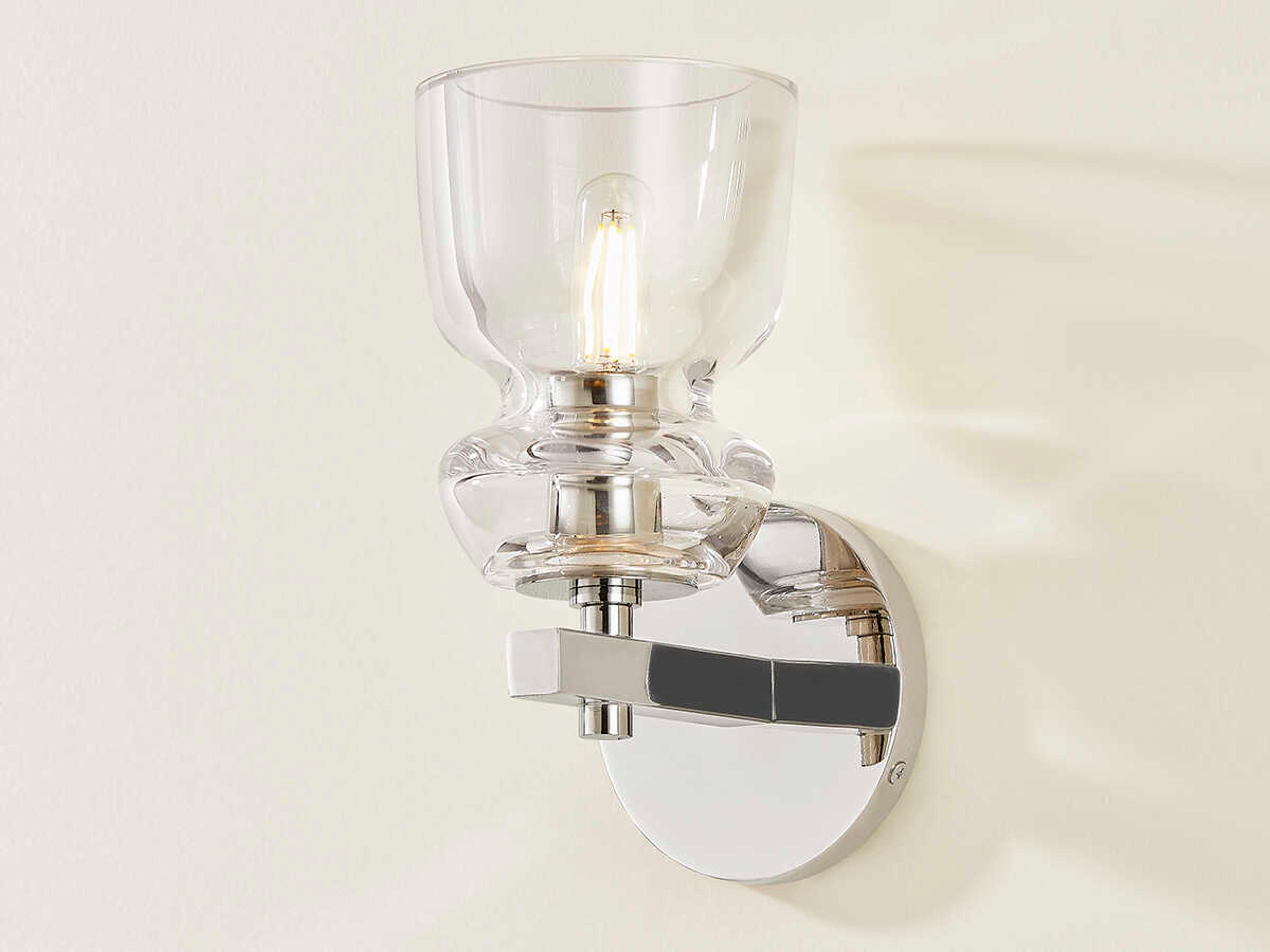 Troy Lighting Trey 1-Light Polished Nickel Wall Sconce
