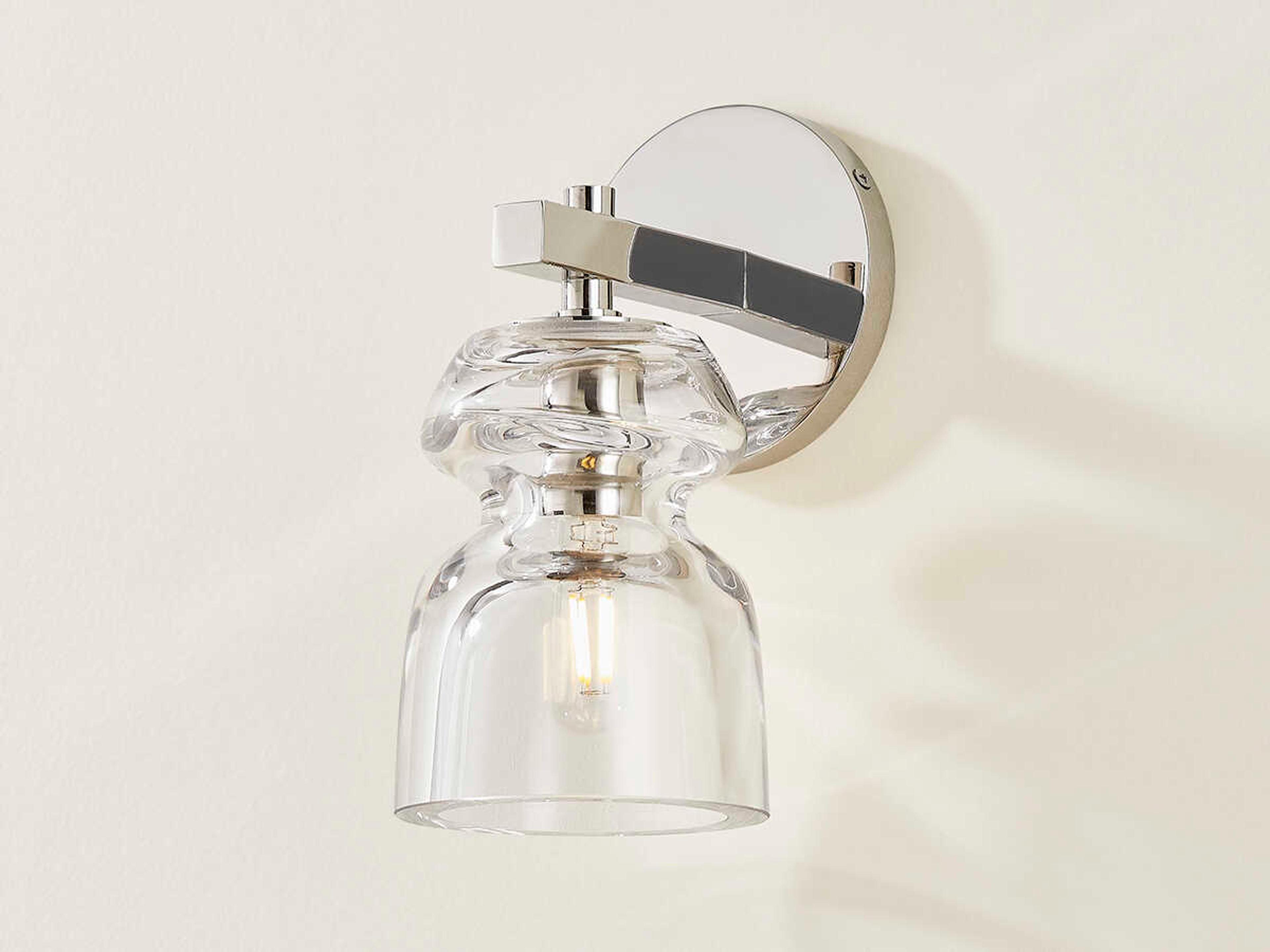 Troy Lighting Trey 1-Light Polished Nickel Wall Sconce