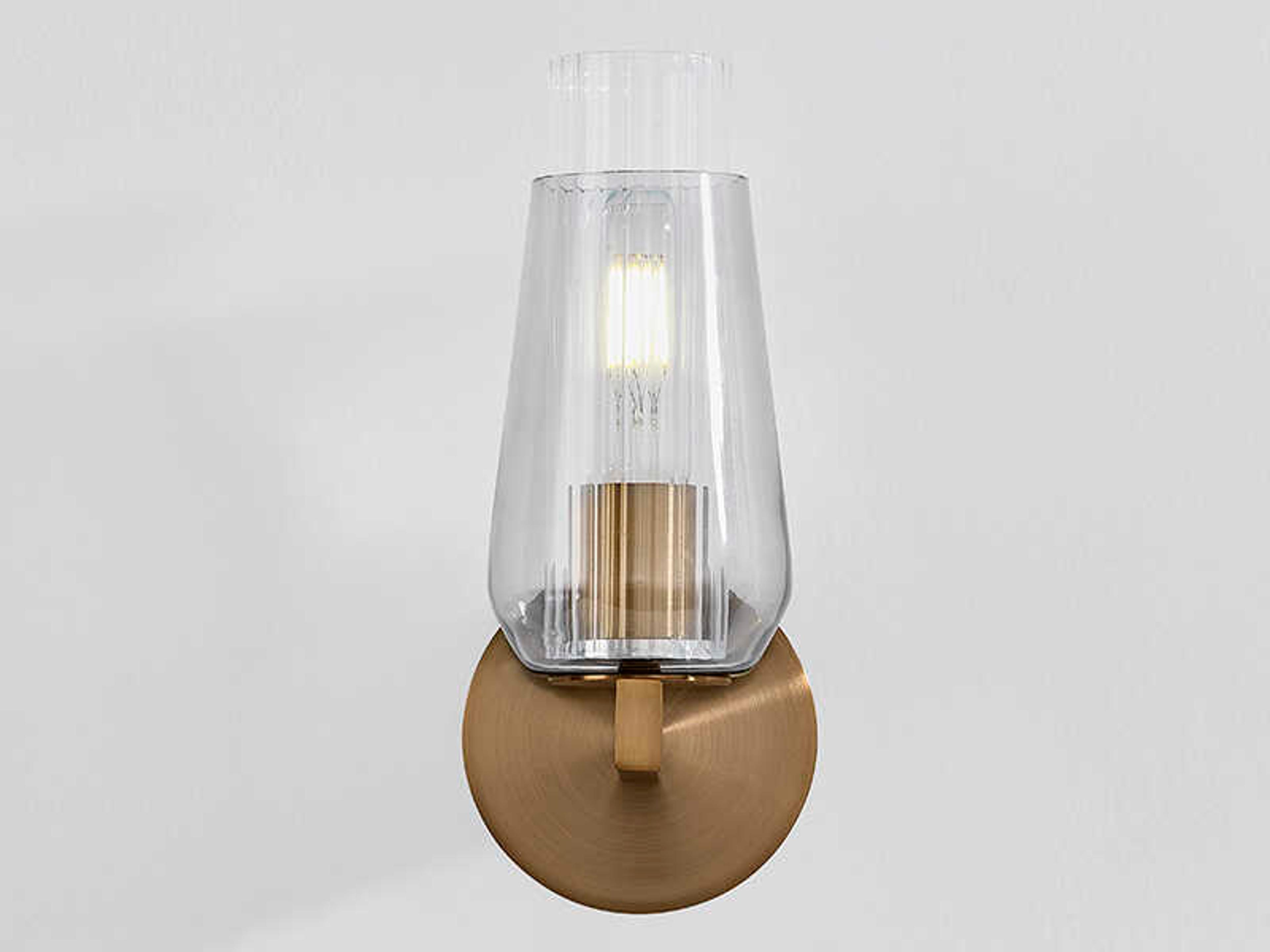 Troy Lighting Rex 1-Light Patina Brass Wall Sconce