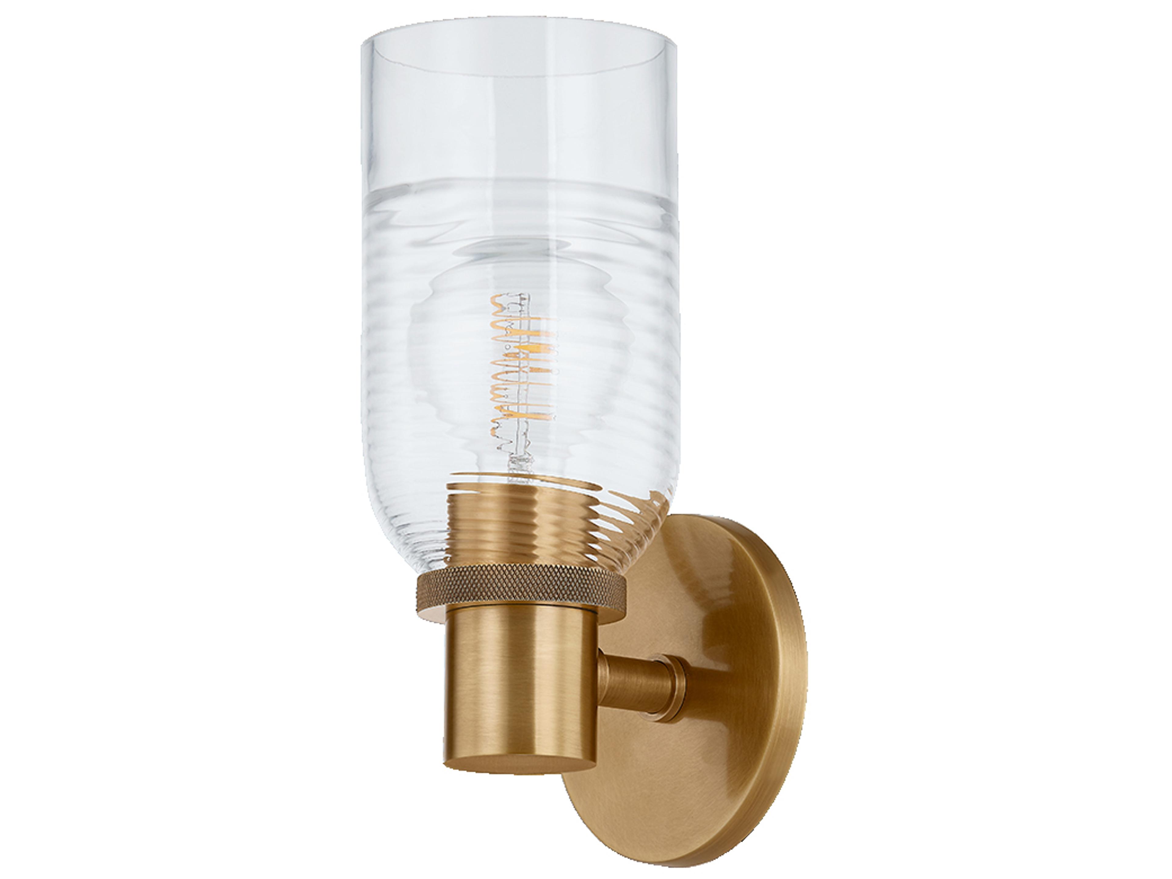 Troy Lighting Redding 1-Light Patina Brass Wall Sconce