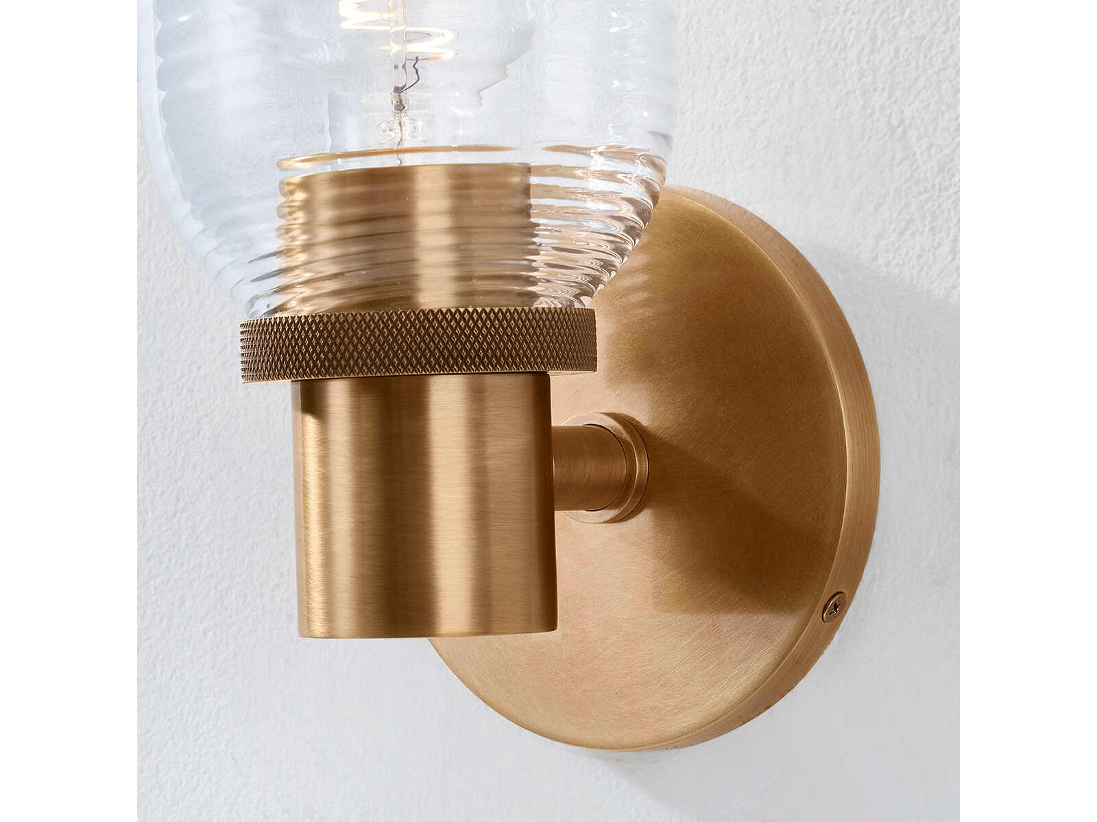 Troy Lighting Redding 1-Light Patina Brass Wall Sconce
