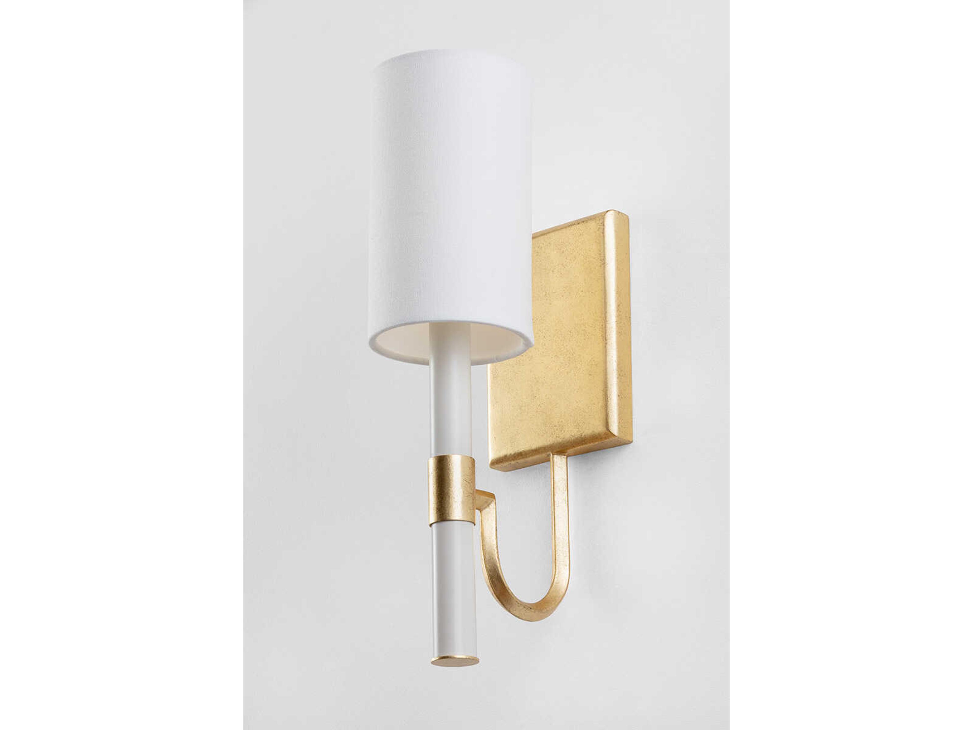 Troy Lighting Gustine 1-Light Vintage Gold Leaf Wall Sconce