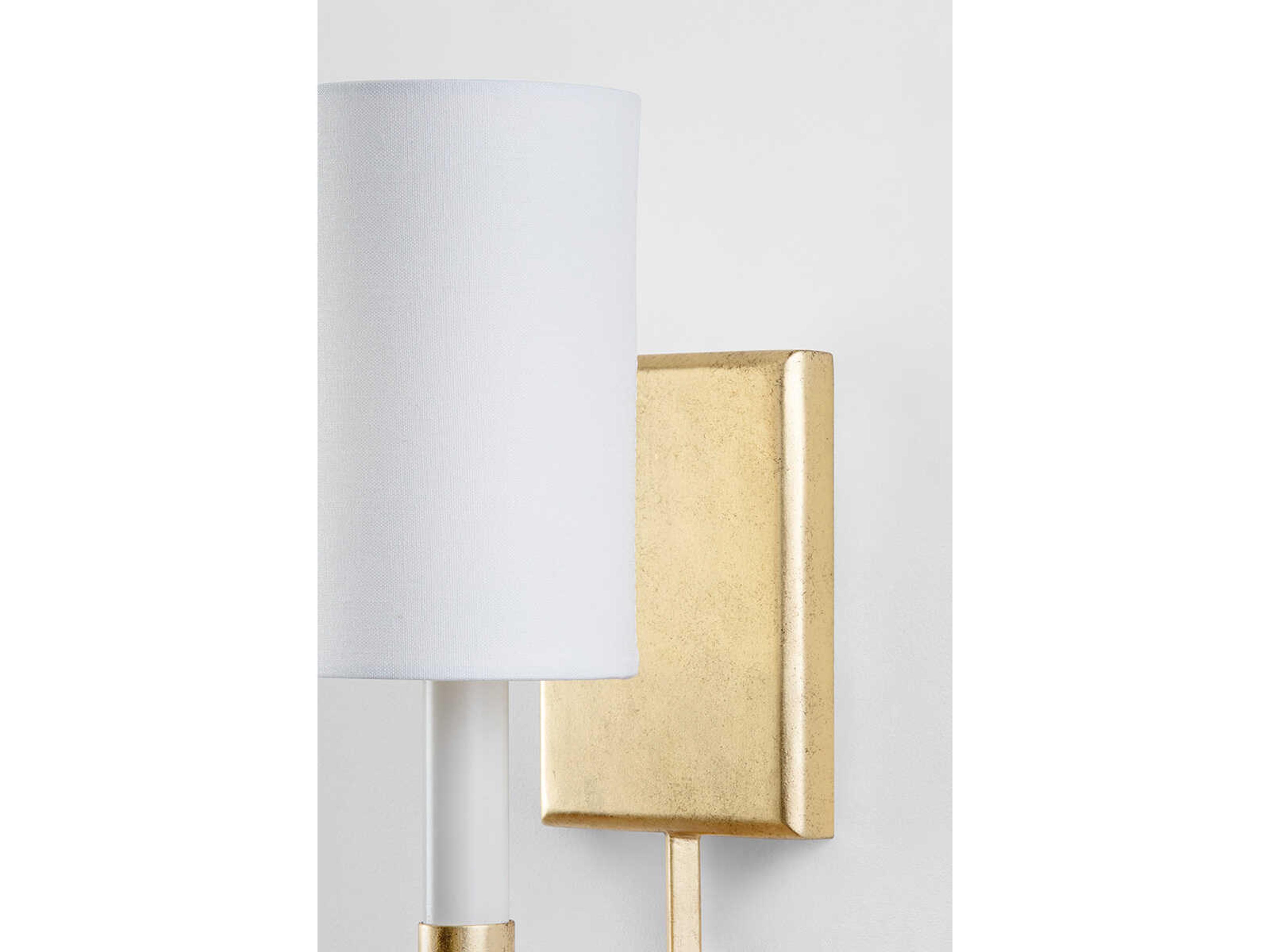 Troy Lighting Gustine 1-Light Vintage Gold Leaf Wall Sconce