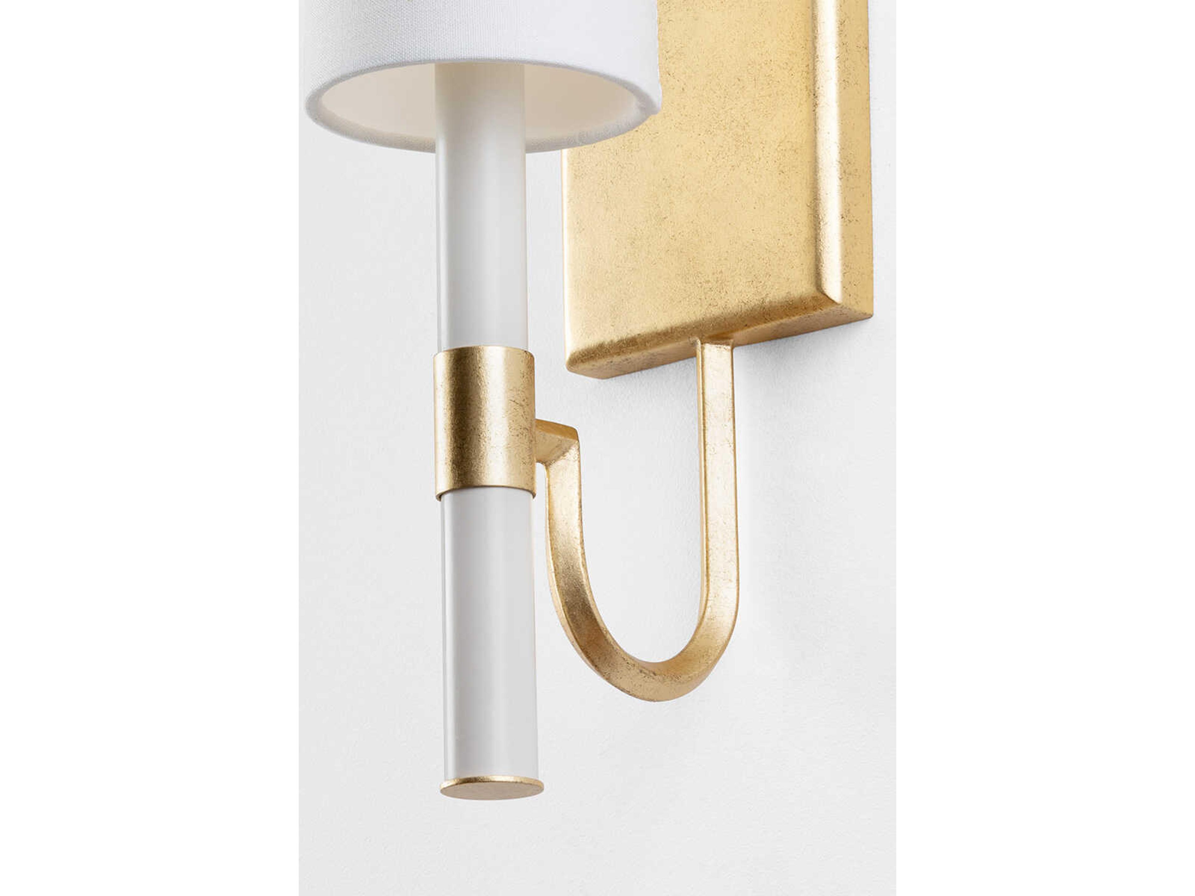 Troy Lighting Gustine 1-Light Vintage Gold Leaf Wall Sconce