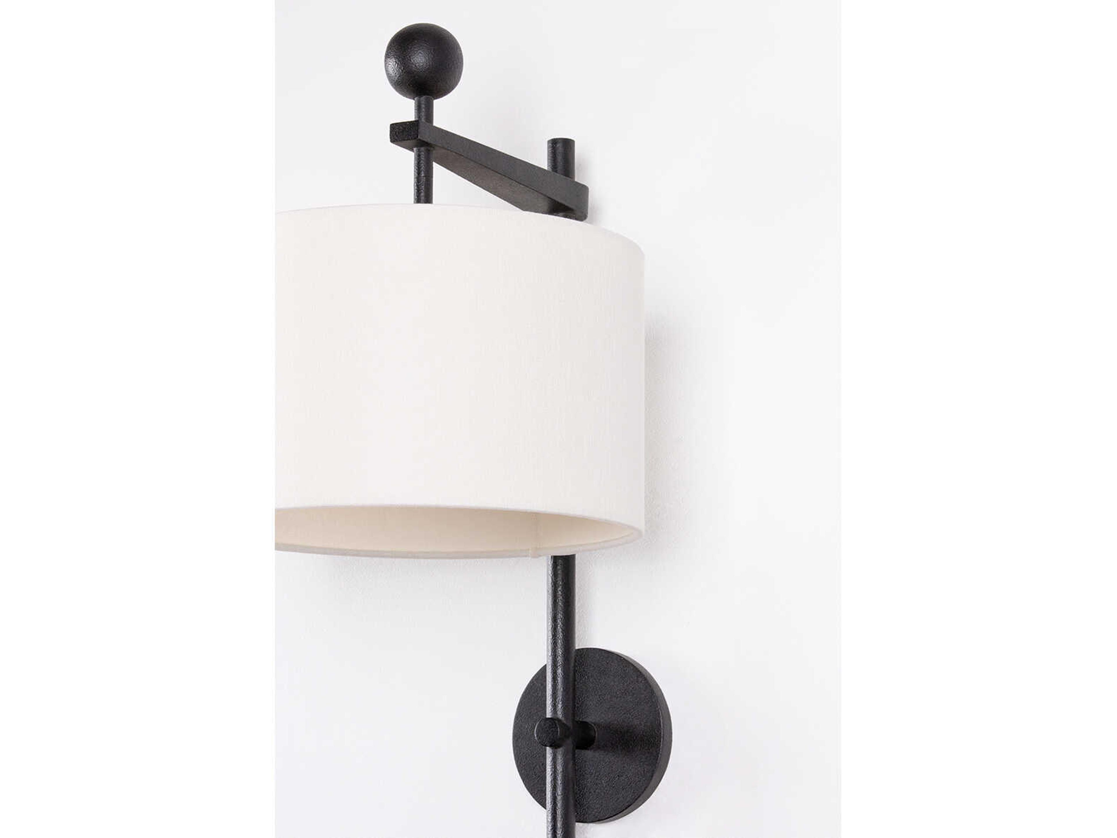 Troy Lighting Tisbury 1-Light Forged Iron Black Wall Sconce