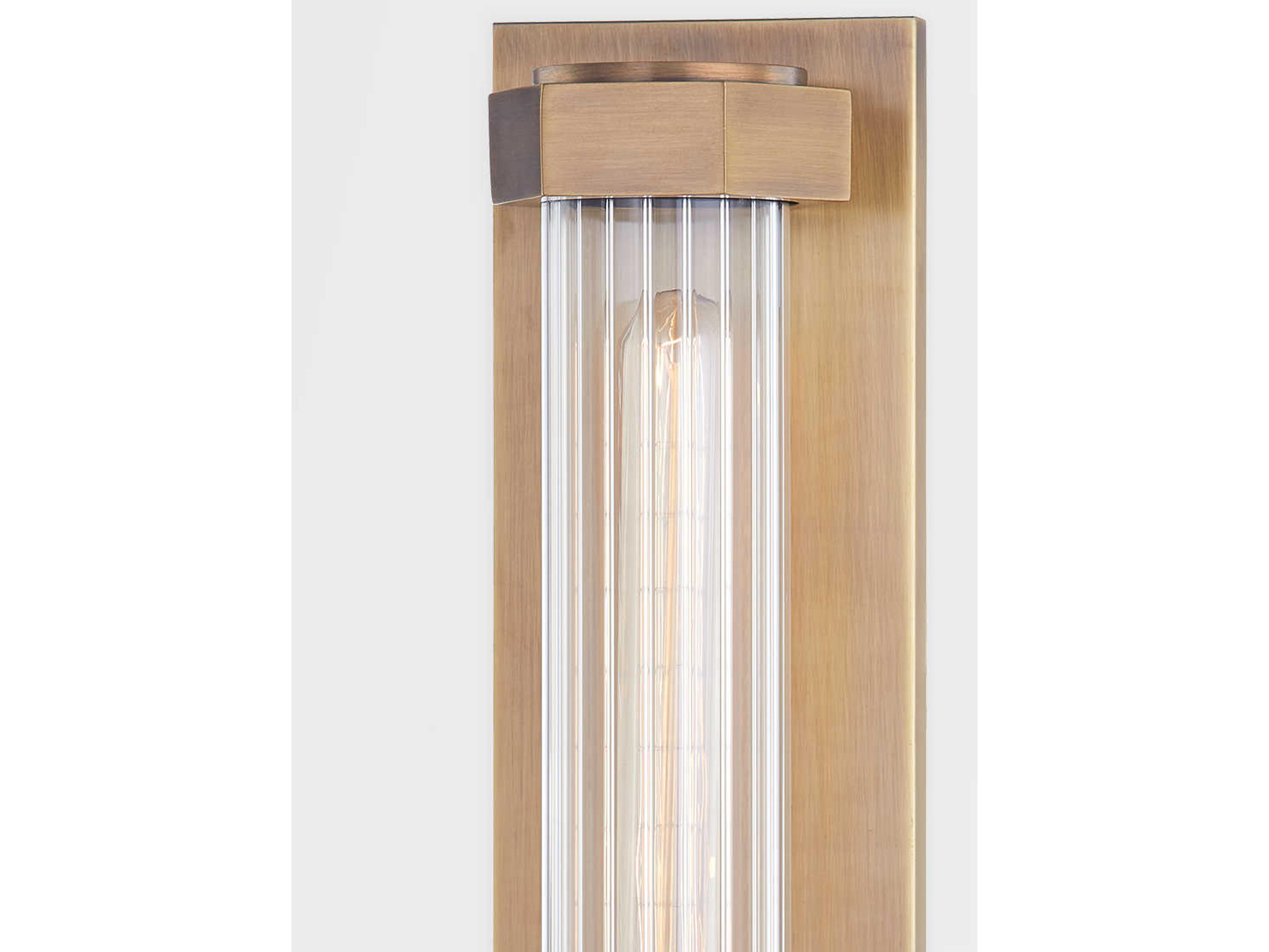 Troy Lighting Godfrey 1-Light Brass Glass Wall Sconce