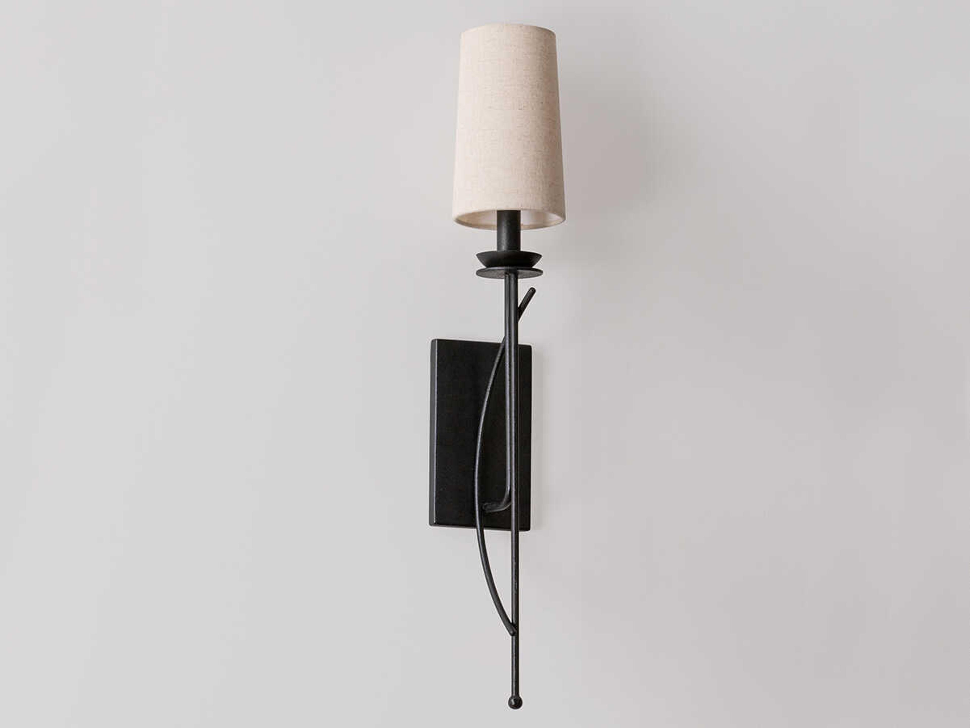 Troy Lighting Calder 1-Light Forged Iron Black Wall Sconce