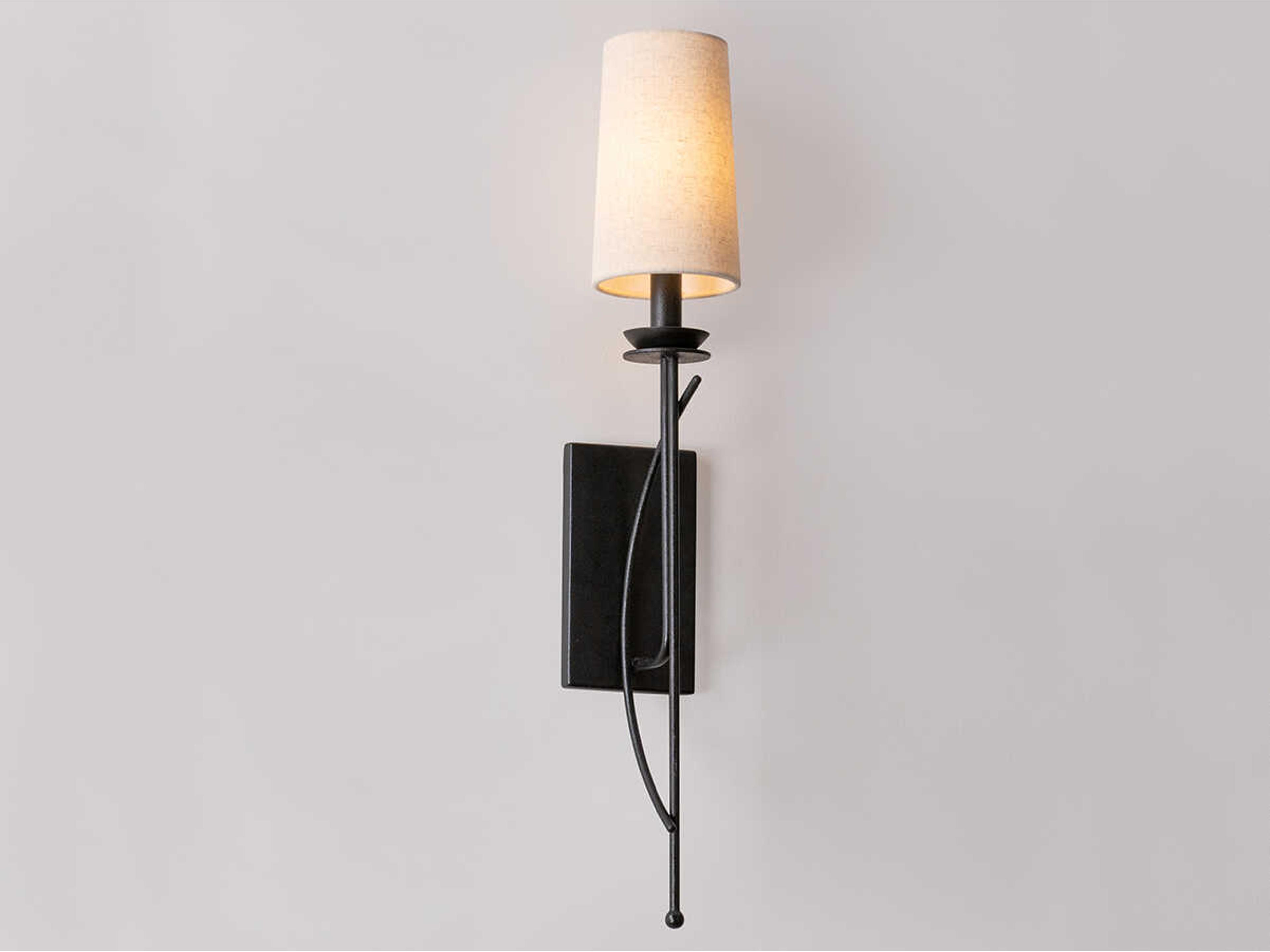 Troy Lighting Calder 1-Light Forged Iron Black Wall Sconce