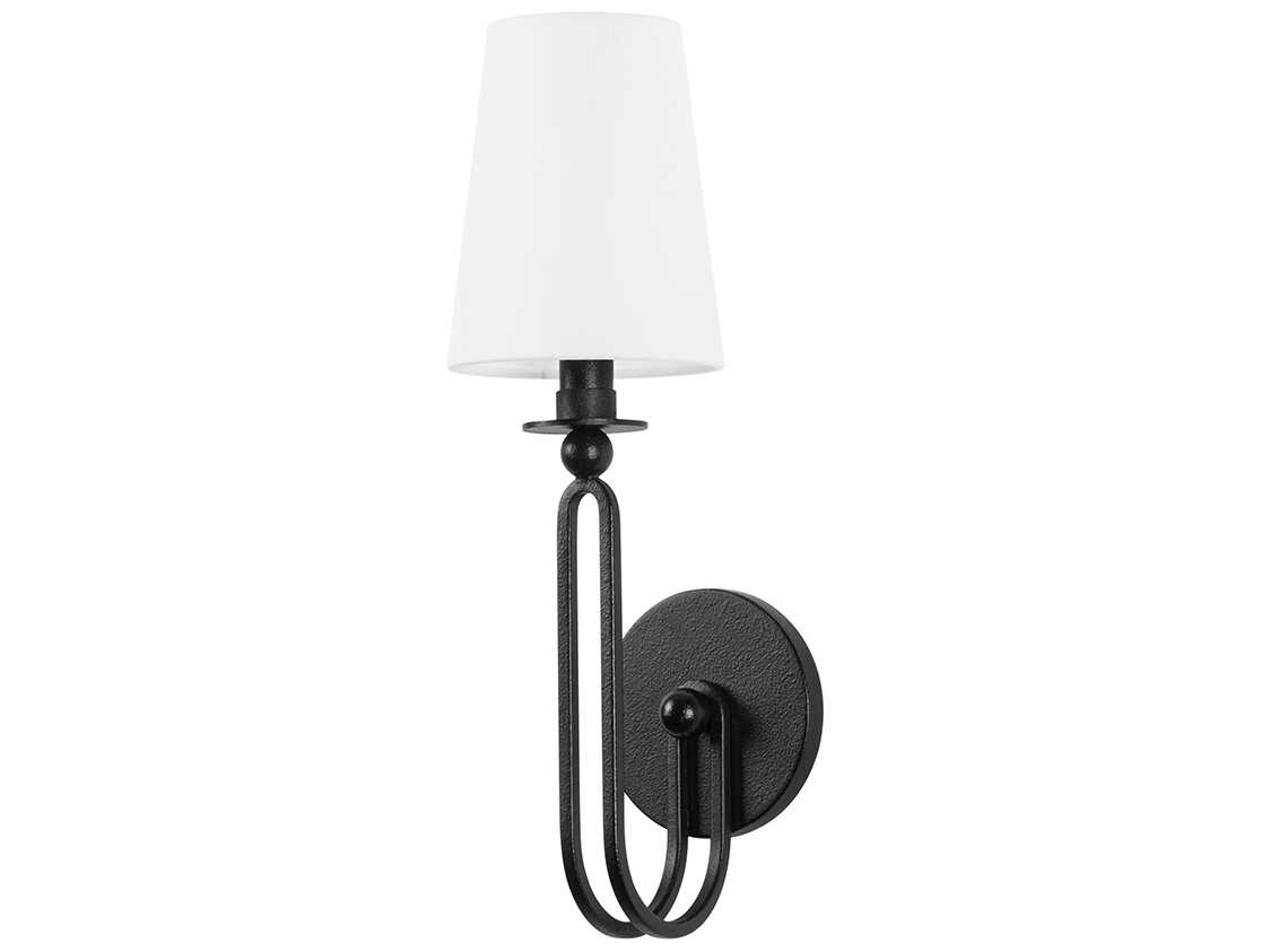 Valor 1-Light Forged Iron Black Wall Sconce