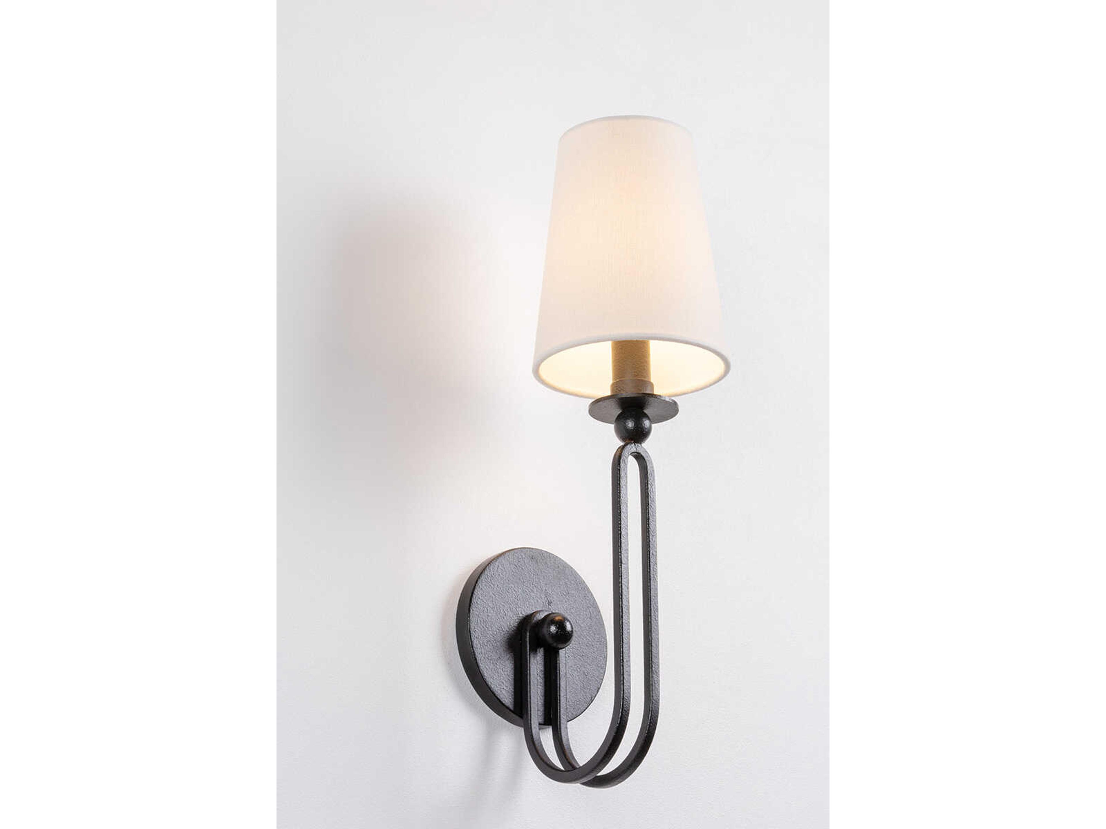 Troy Lighting Valor 1-Light Forged Iron Black Wall Sconce
