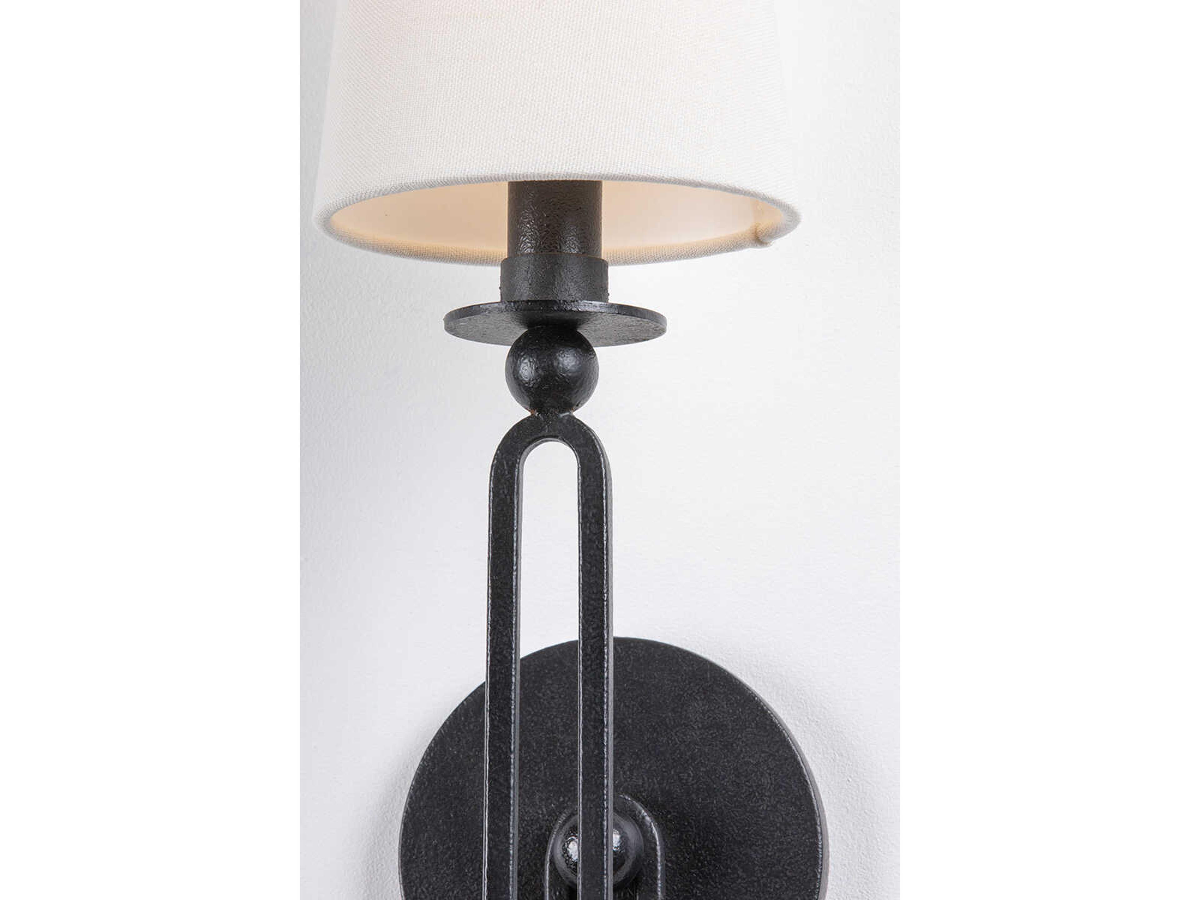 Troy Lighting Valor 1-Light Forged Iron Black Wall Sconce