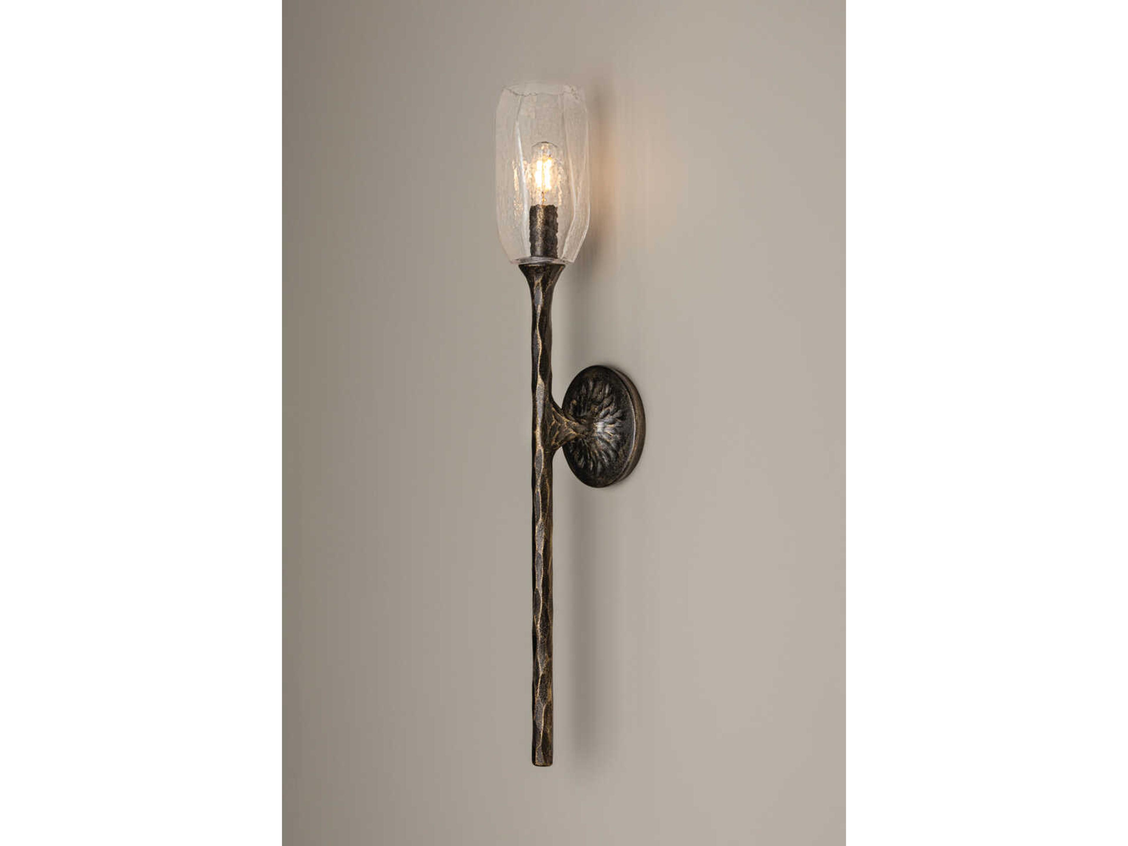 Troy Lighting Lyle 1-Light Black Patina Gold Wall Sconce