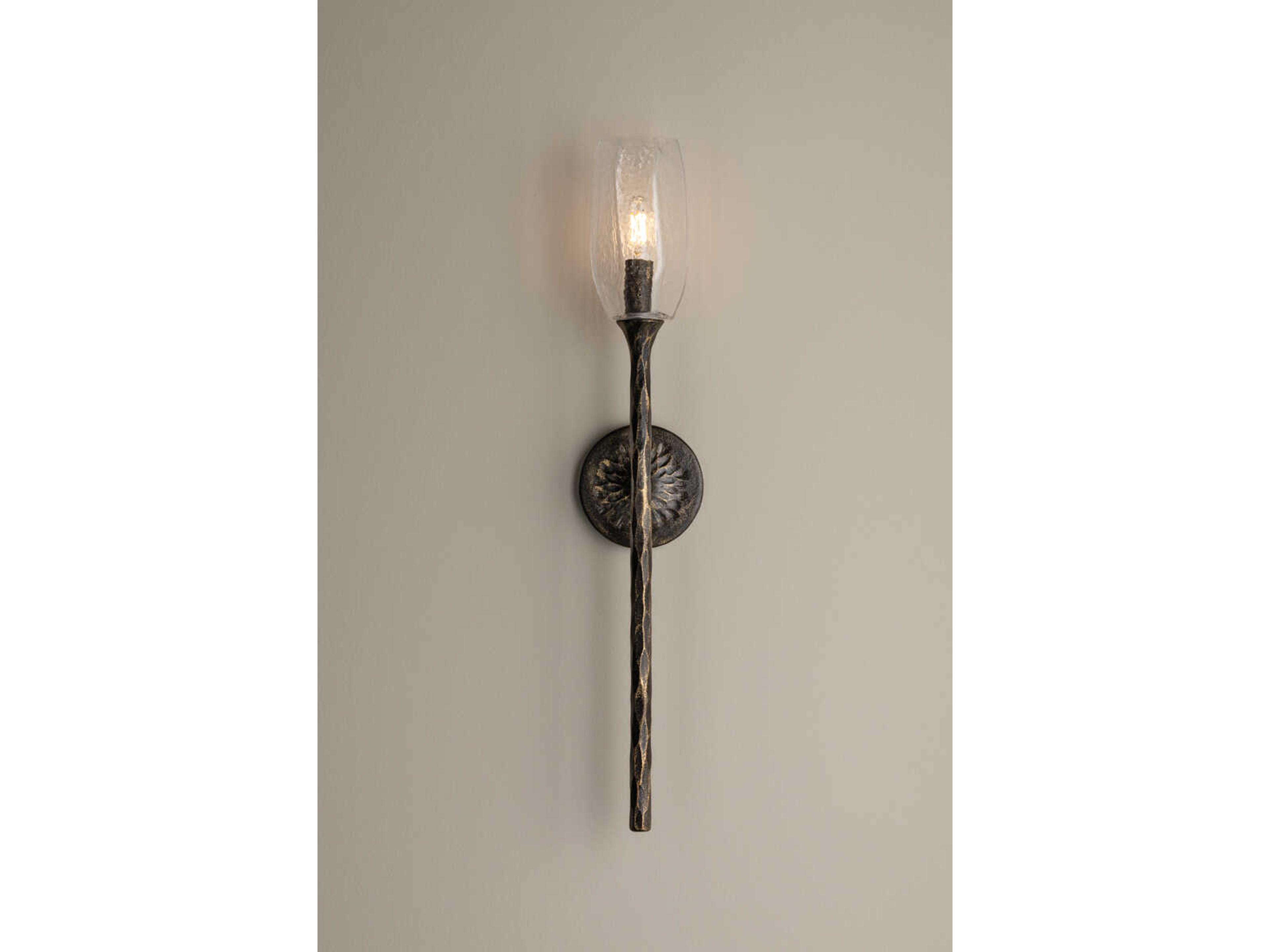 Troy Lighting Lyle 1-Light Black Patina Gold Wall Sconce