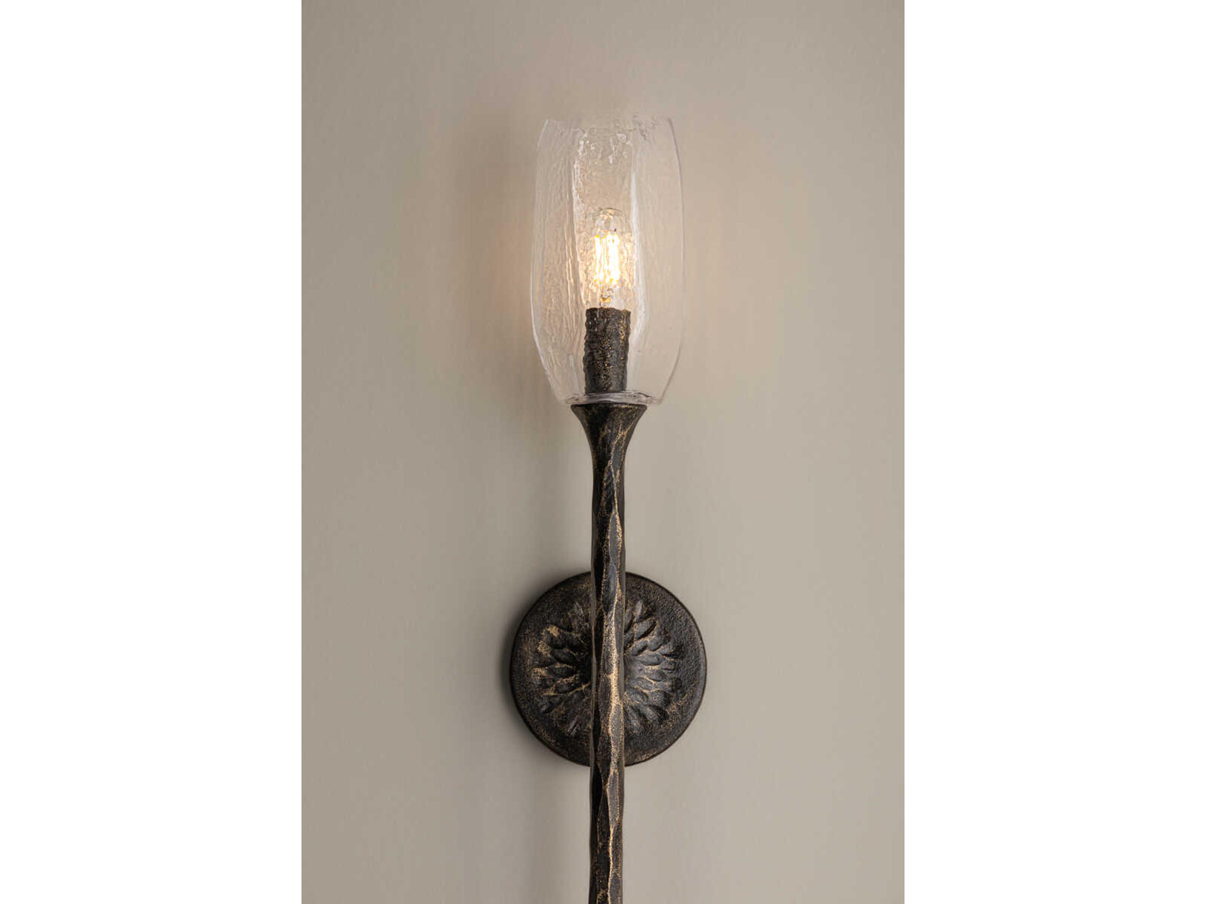 Troy Lighting Lyle 1-Light Black Patina Gold Wall Sconce