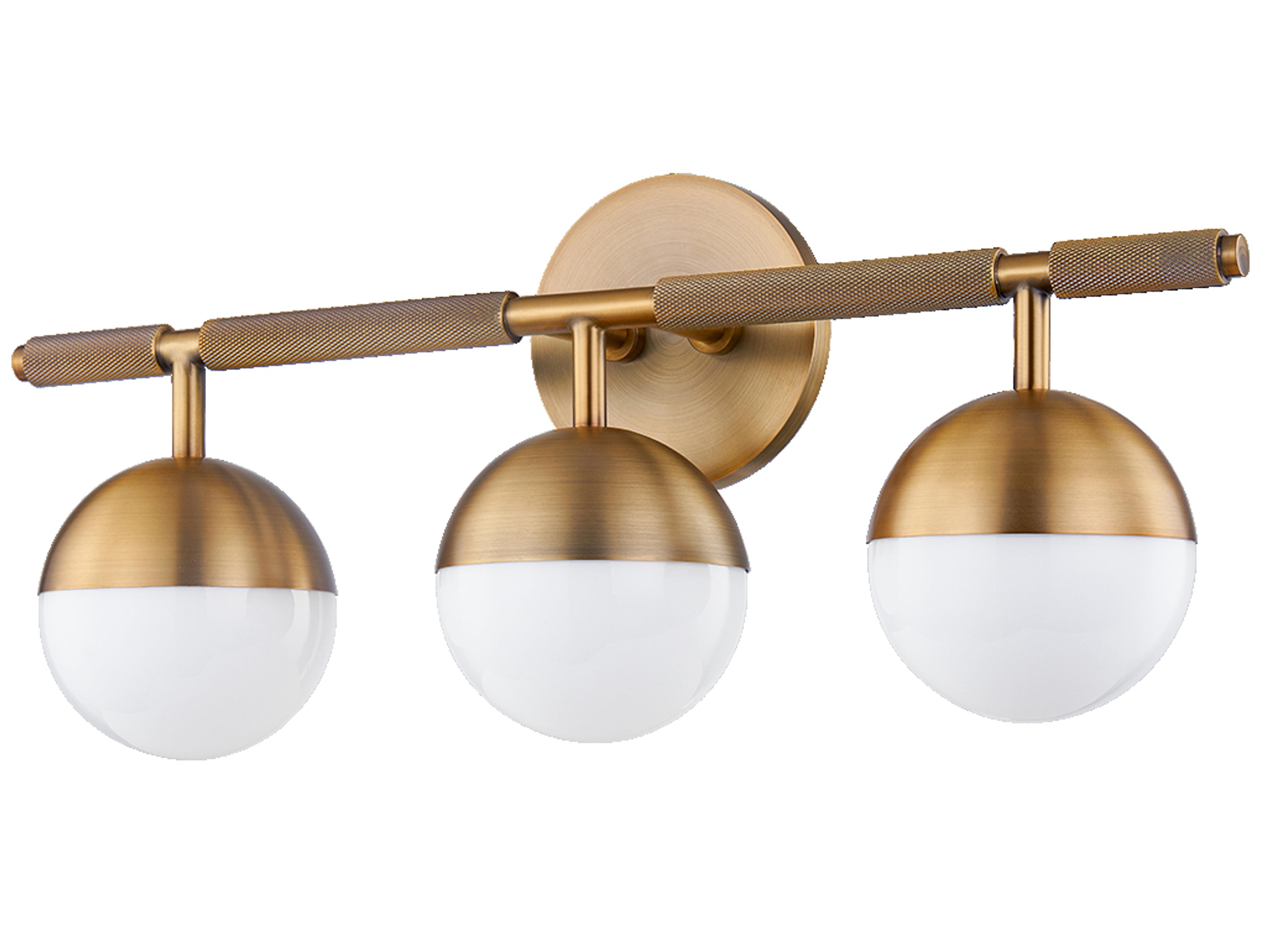 Enson 3-Light Patina Brass Vanity Light