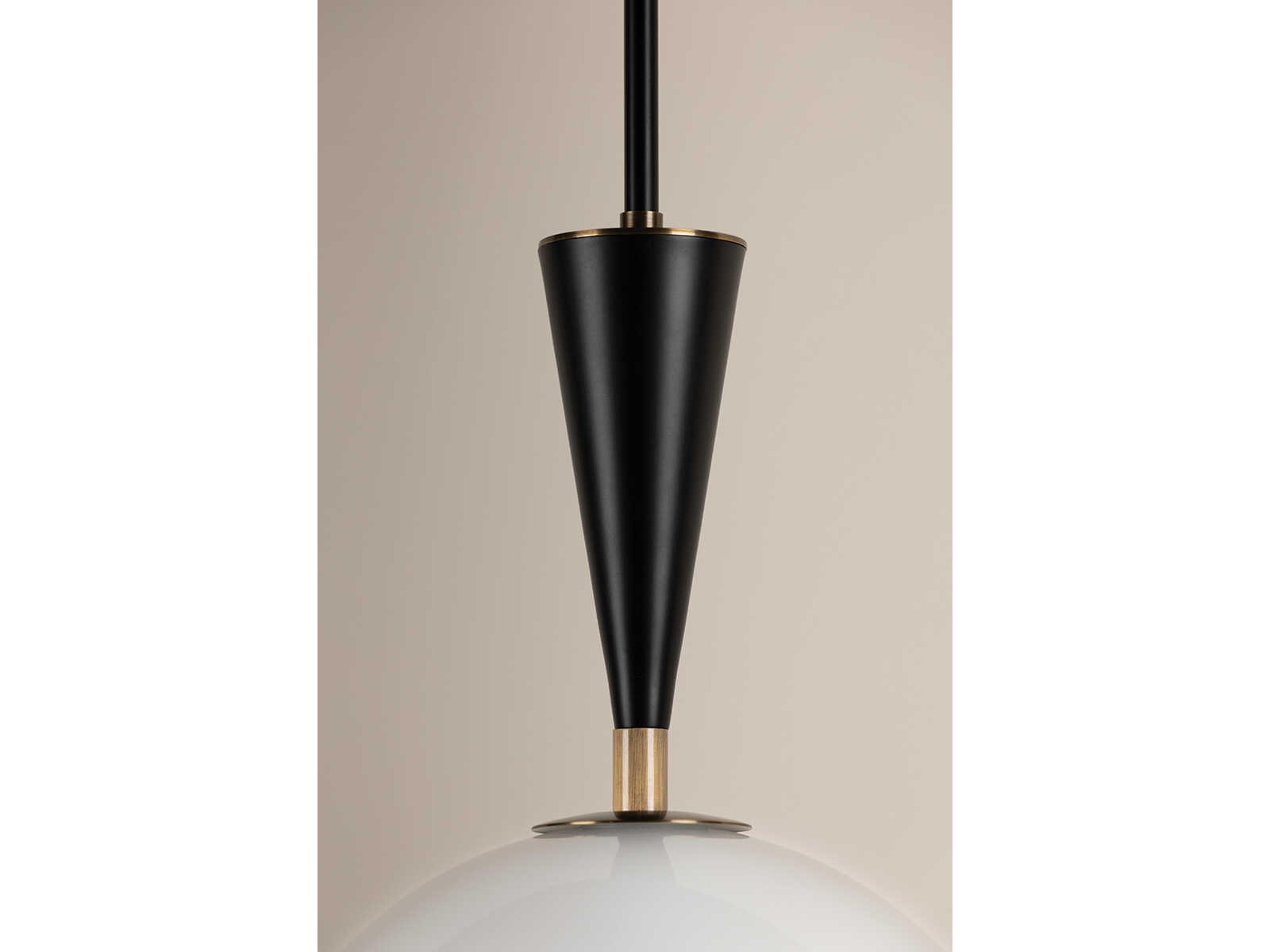 Troy Lighting Payson 1-Light Patina Brass Black Glass Wall Sconce