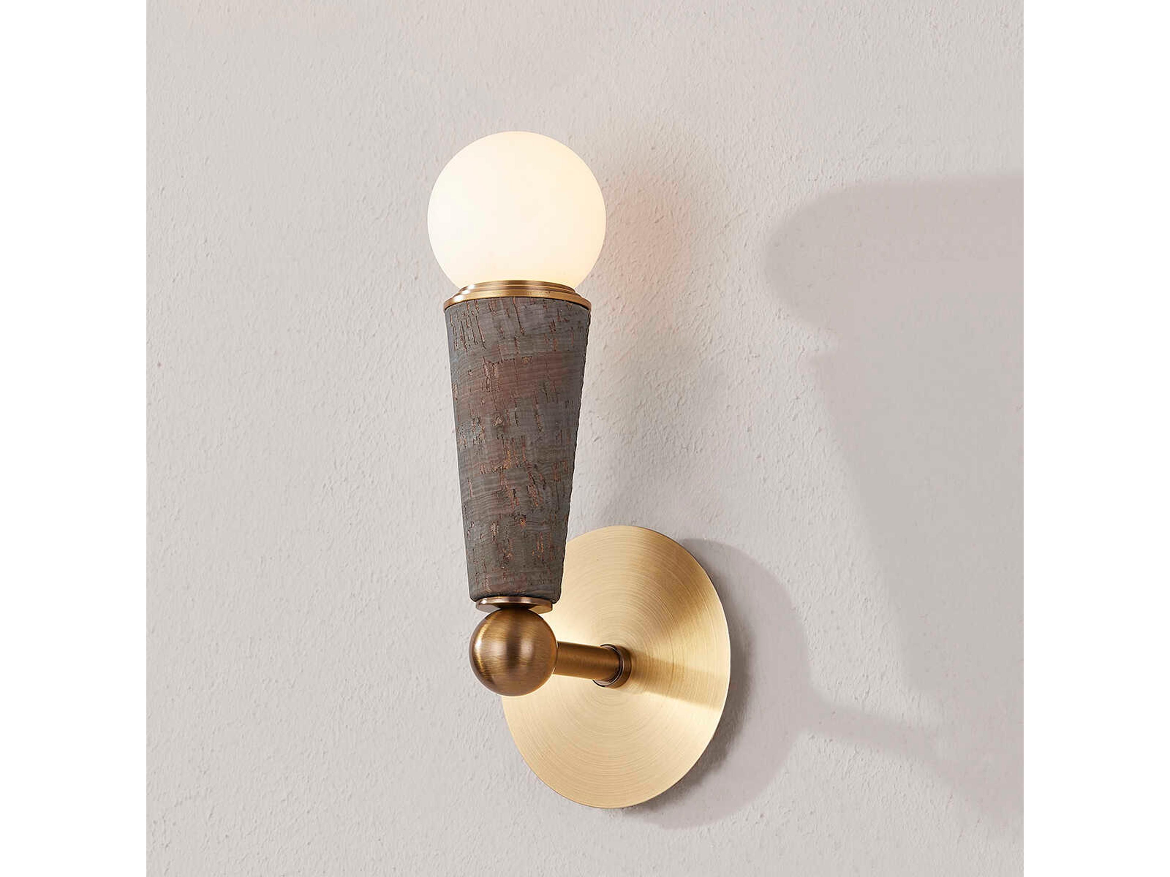 Troy Lighting Dax 1-Light Patina Brass Wall Sconce