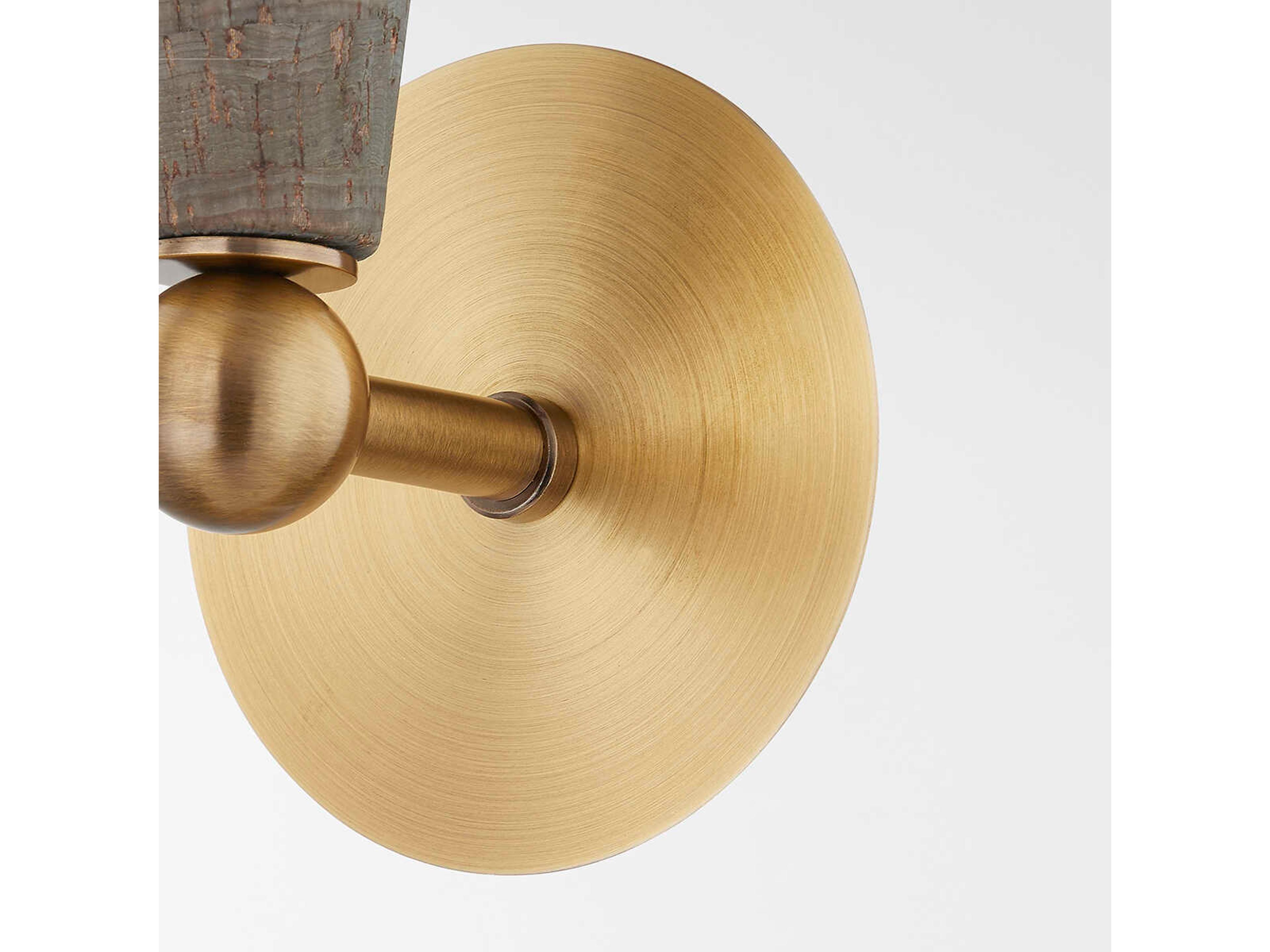 Troy Lighting Dax 1-Light Patina Brass Wall Sconce