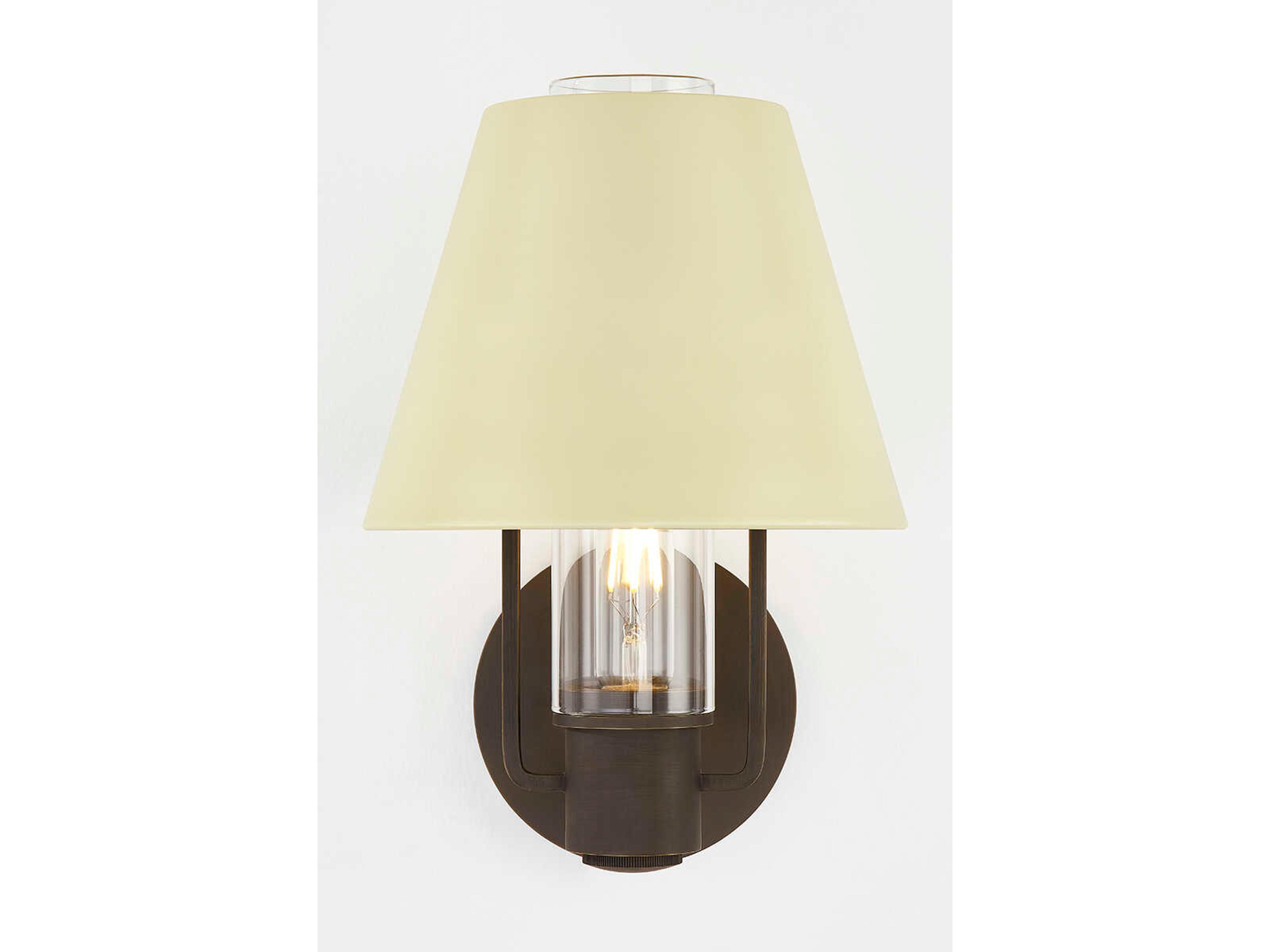 Troy Lighting Kindle 1-Light Bronze Glass Wall Sconce