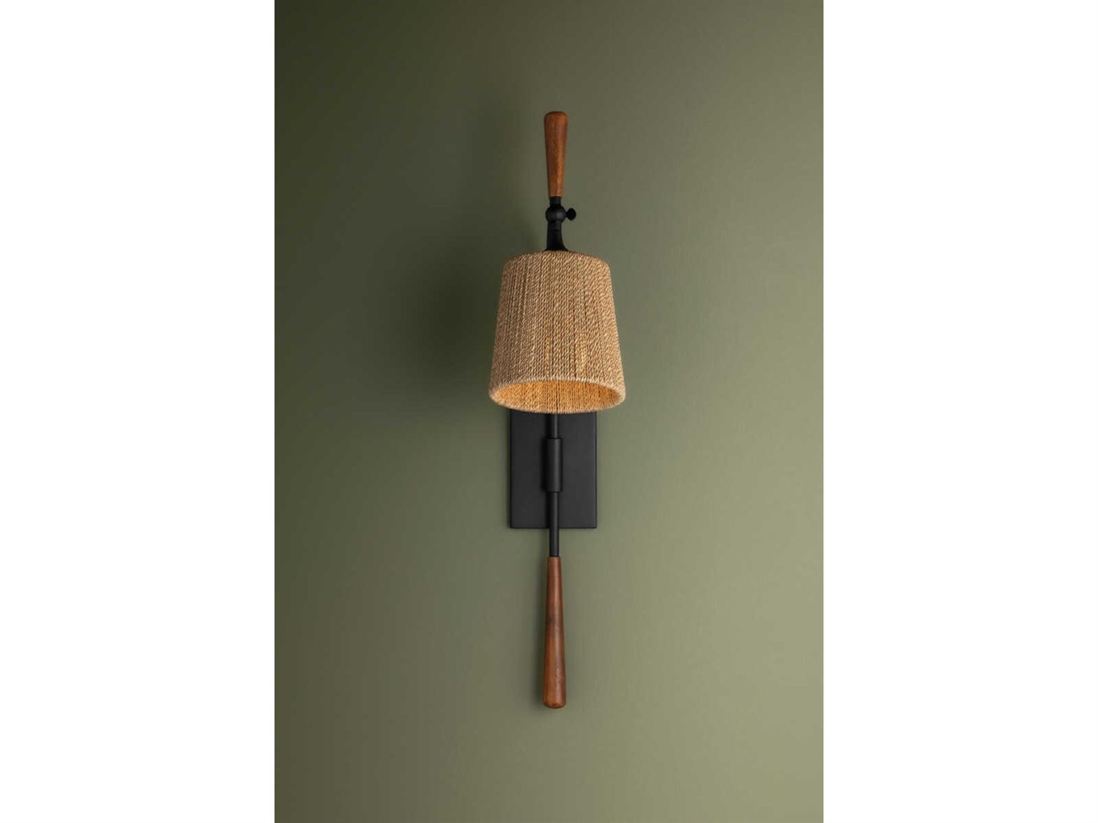 Troy Lighting Harlyn 1-Light Textured Black Wall Sconce