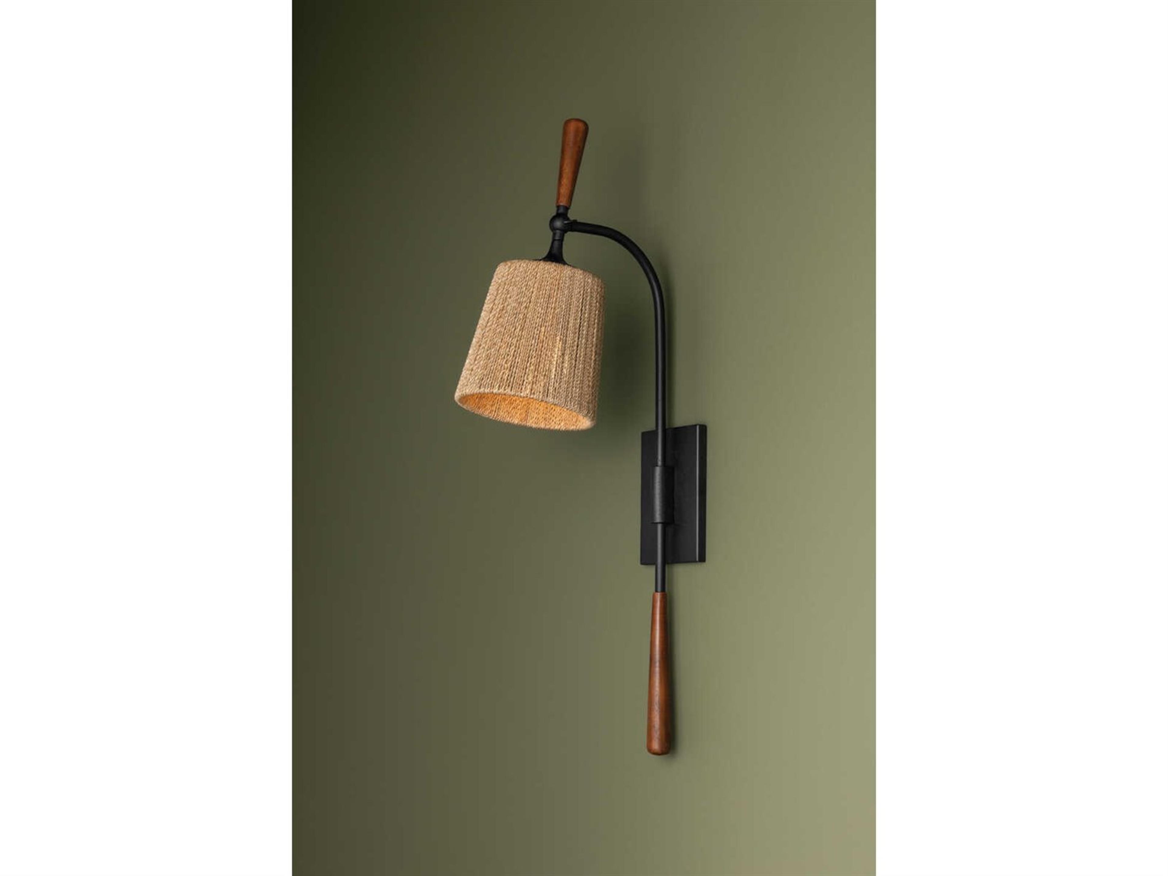 Troy Lighting Harlyn 1-Light Textured Black Wall Sconce