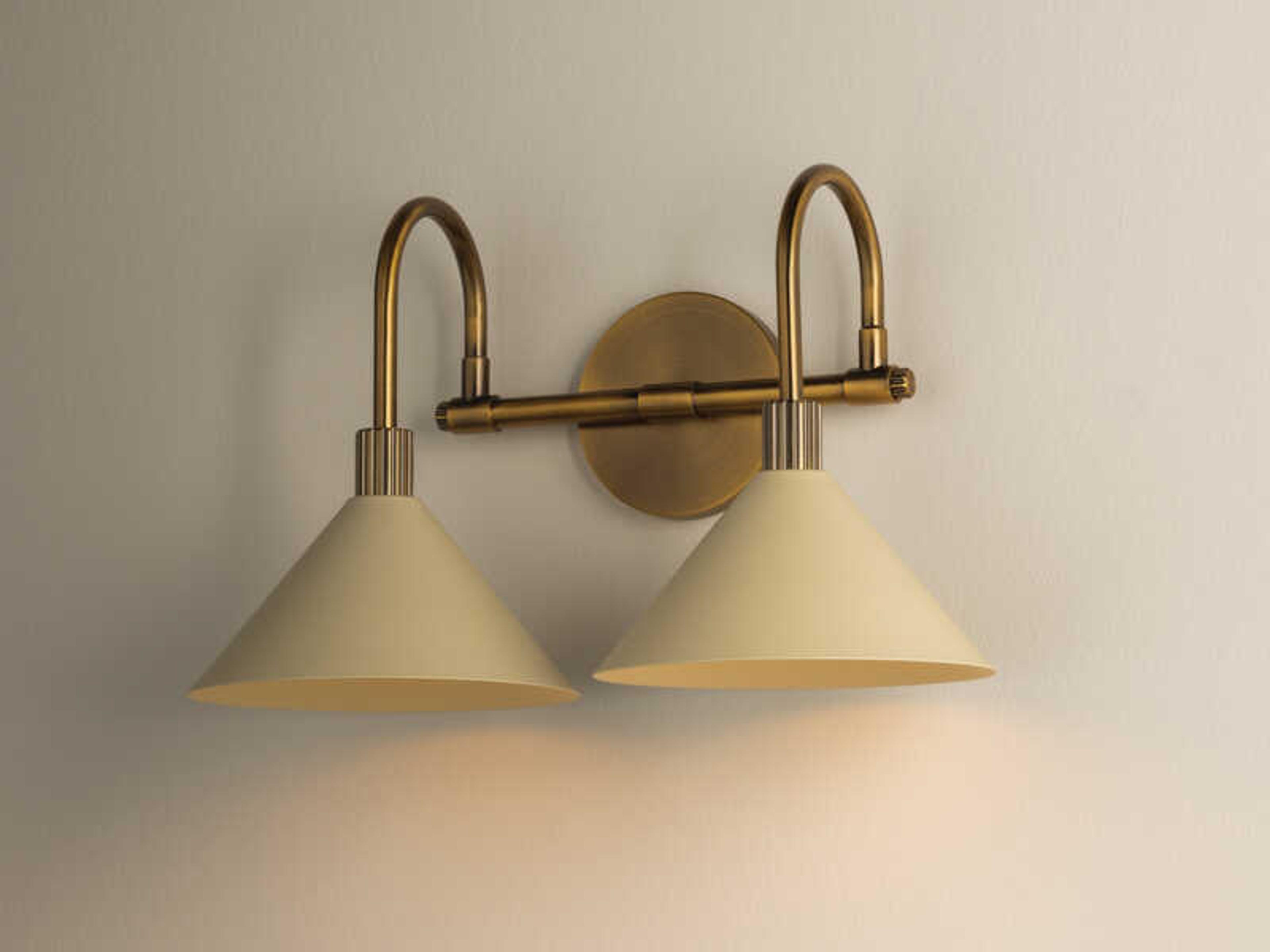 Troy Lighting Jovani 2-Light Patina Brass Soft Sand Vanity Light