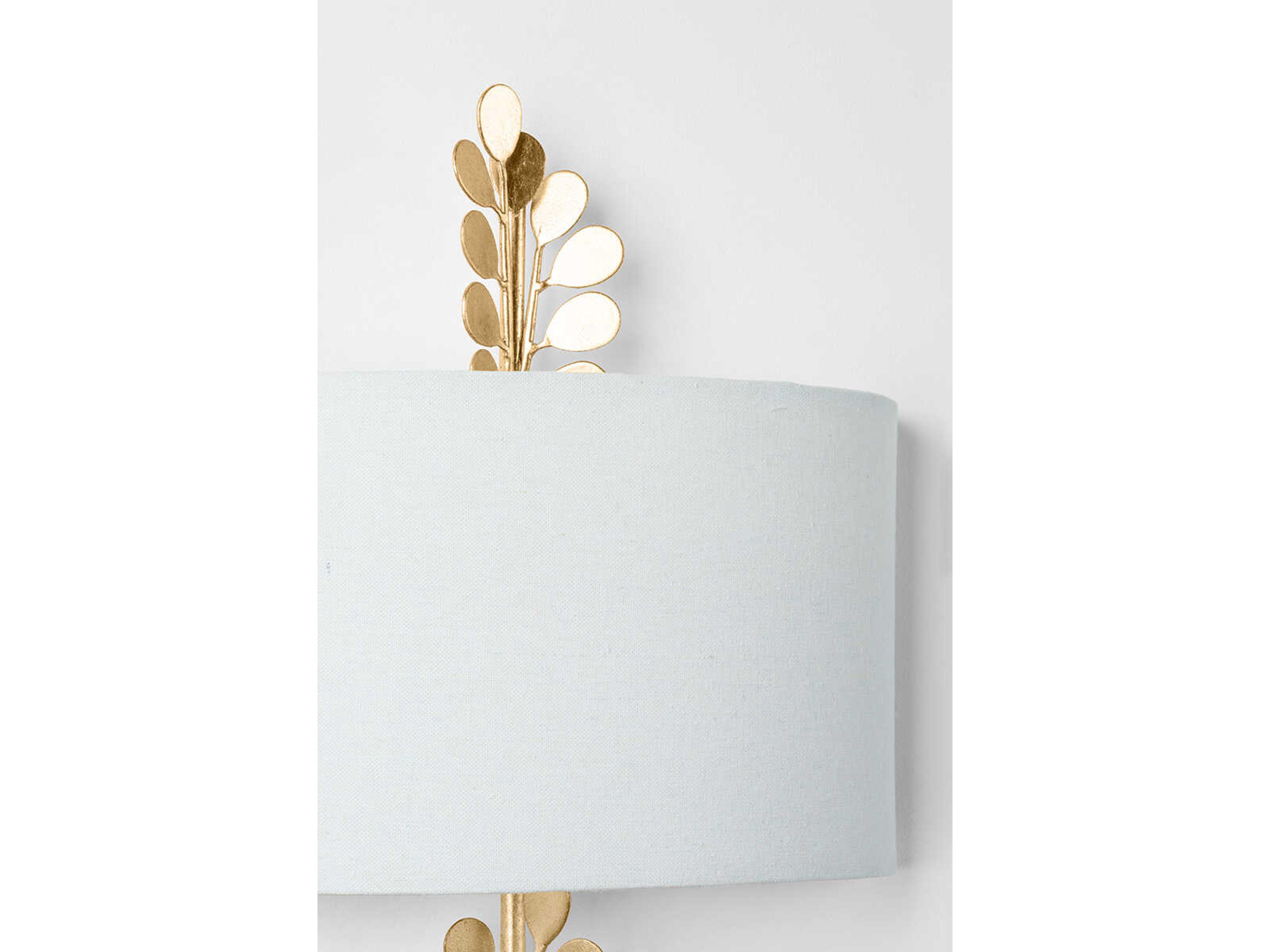 Troy Lighting Adrienne 2-Light Vintage Gold Leaf Wall Sconce