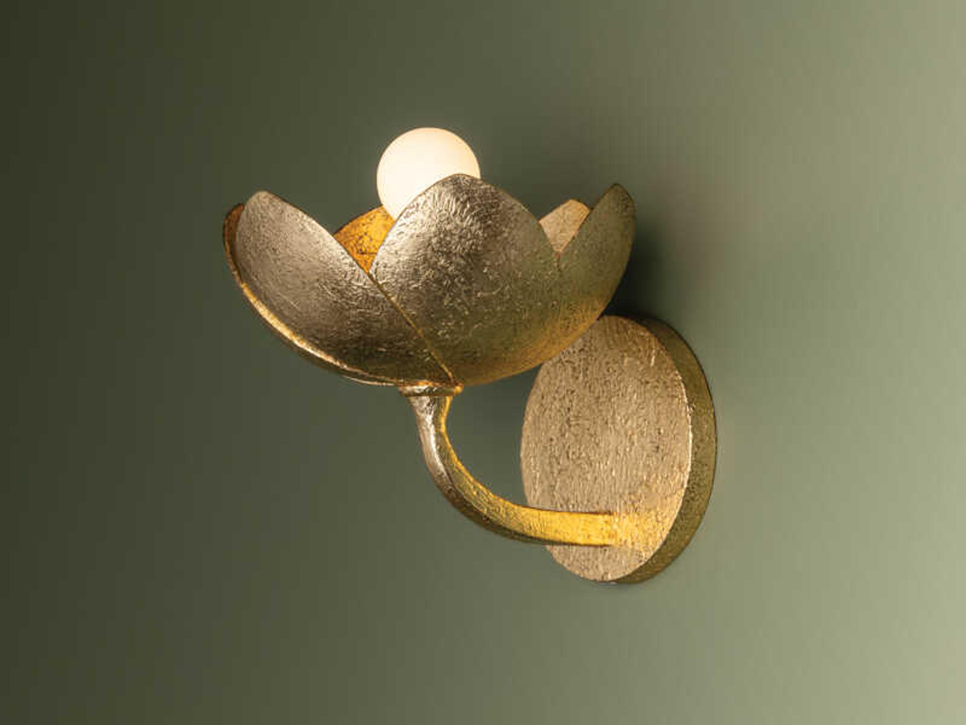 Troy Lighting Arcata 1-Light Vintage Gold Leaf Wall Sconce