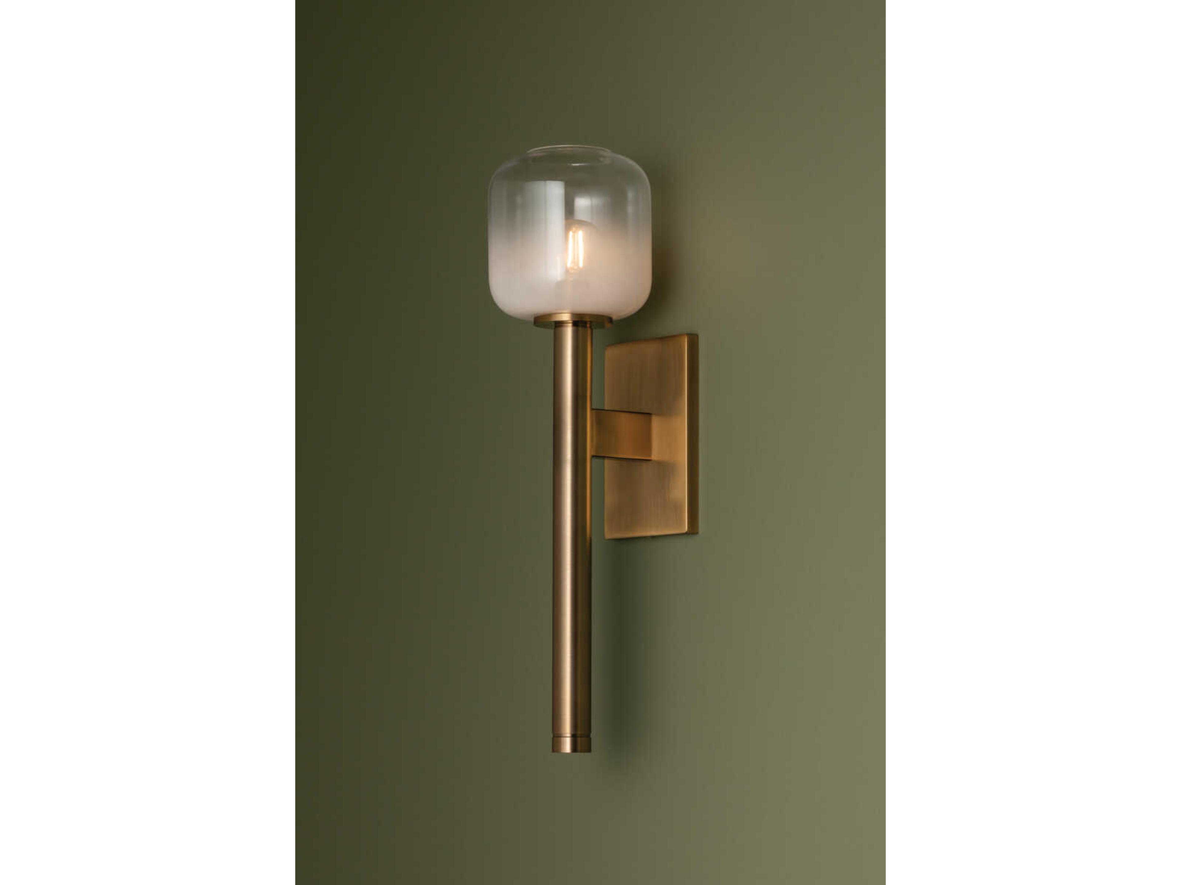 Troy Lighting Axton 1-Light Patina Brass Wall Sconce