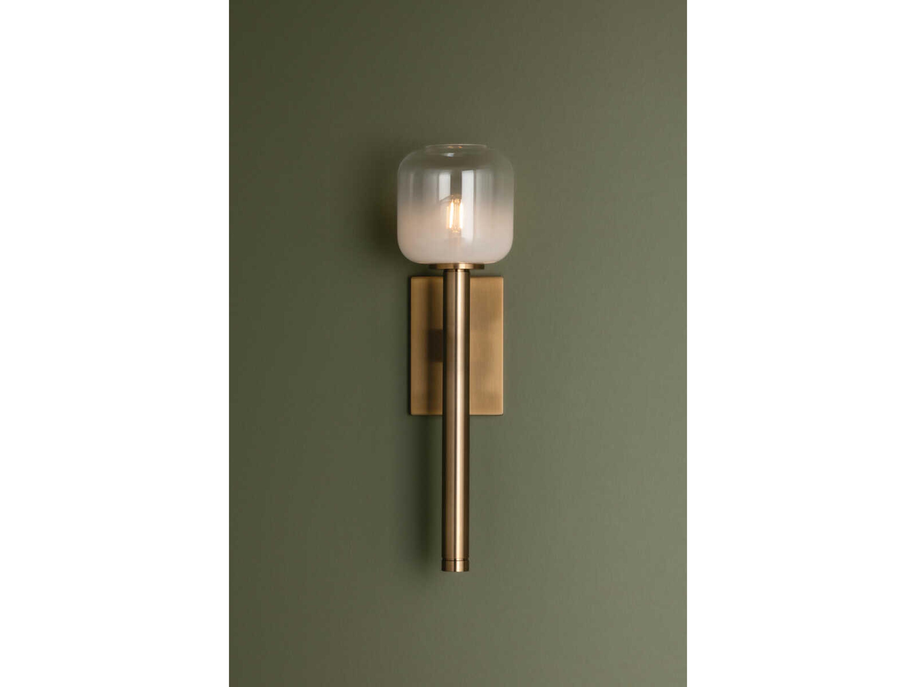 Troy Lighting Axton 1-Light Patina Brass Wall Sconce