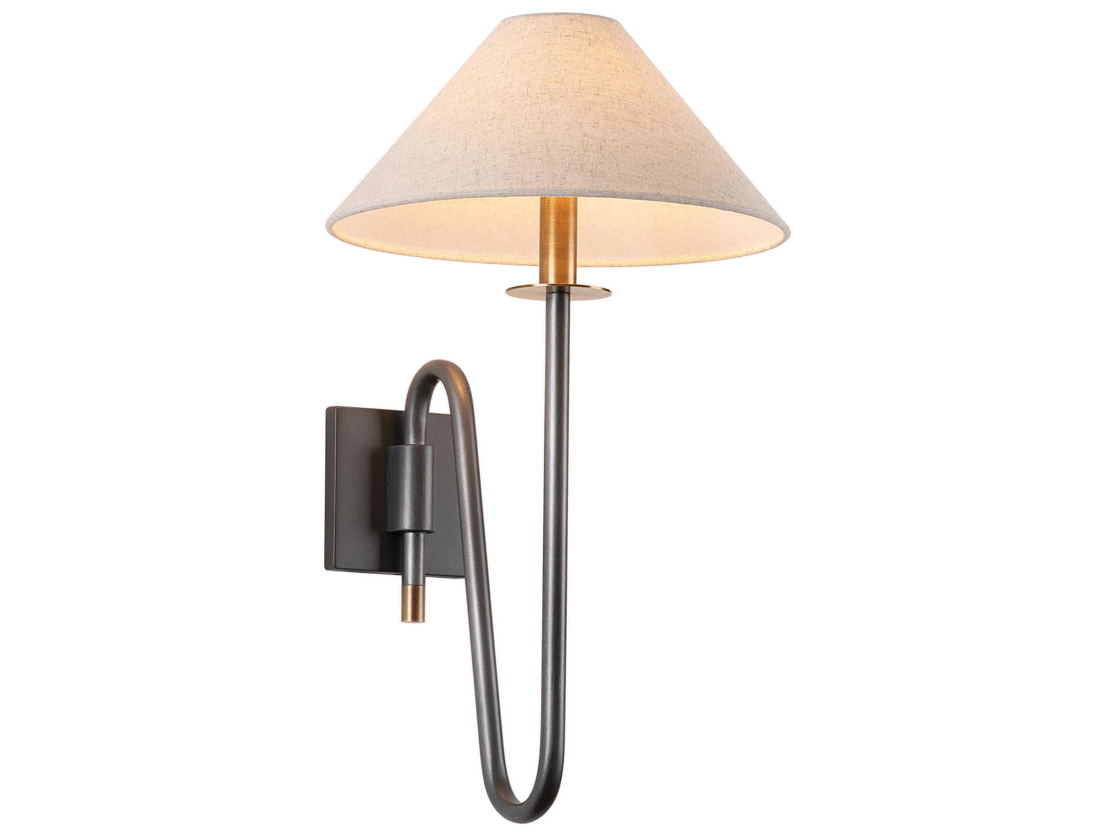 Troy Lighting Mateo 1-Light Patina Brass Graphite Wall Sconce