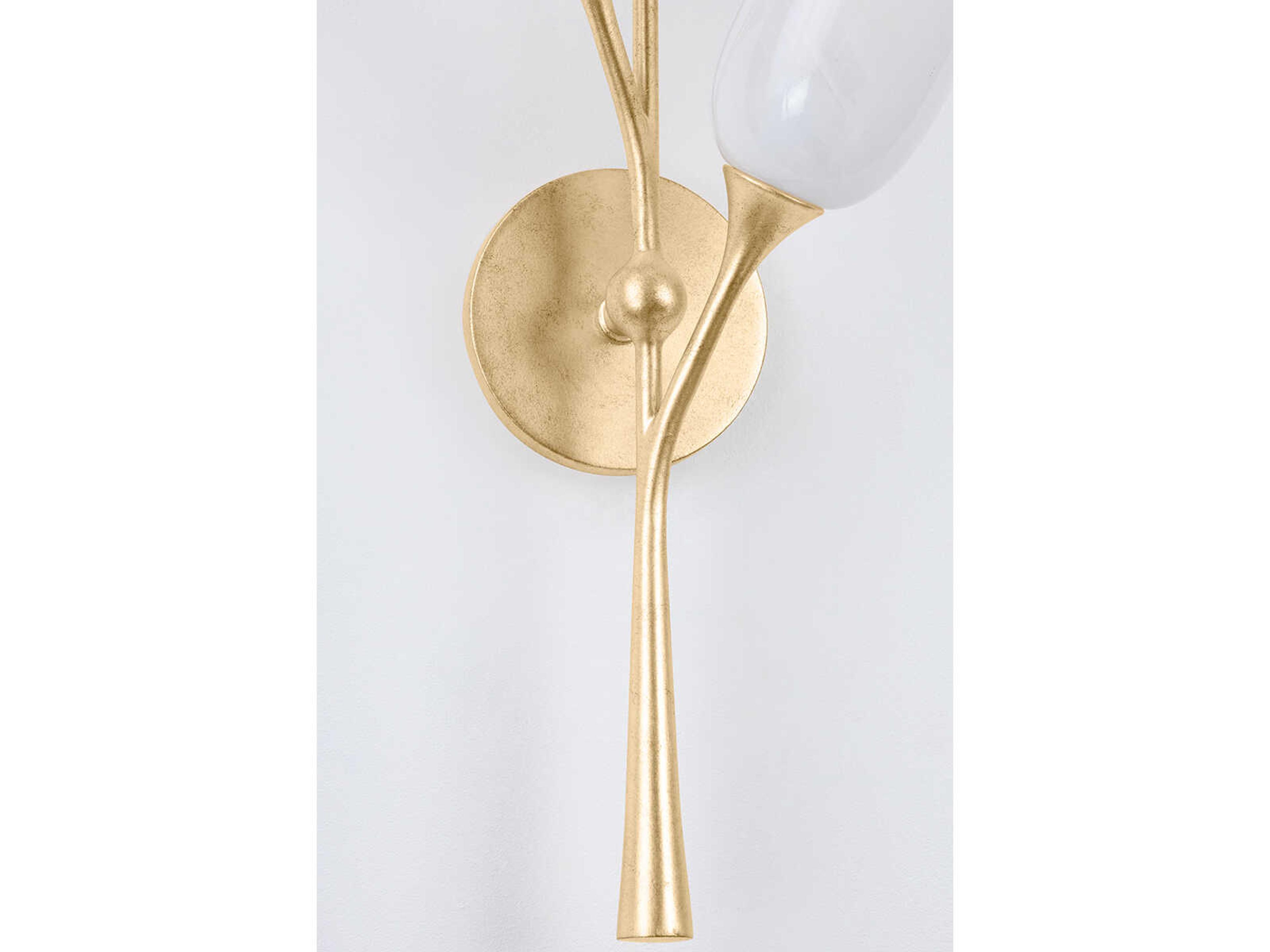 Troy Lighting Aldean 3-Light Vintage Gold Leaf Wall Sconce