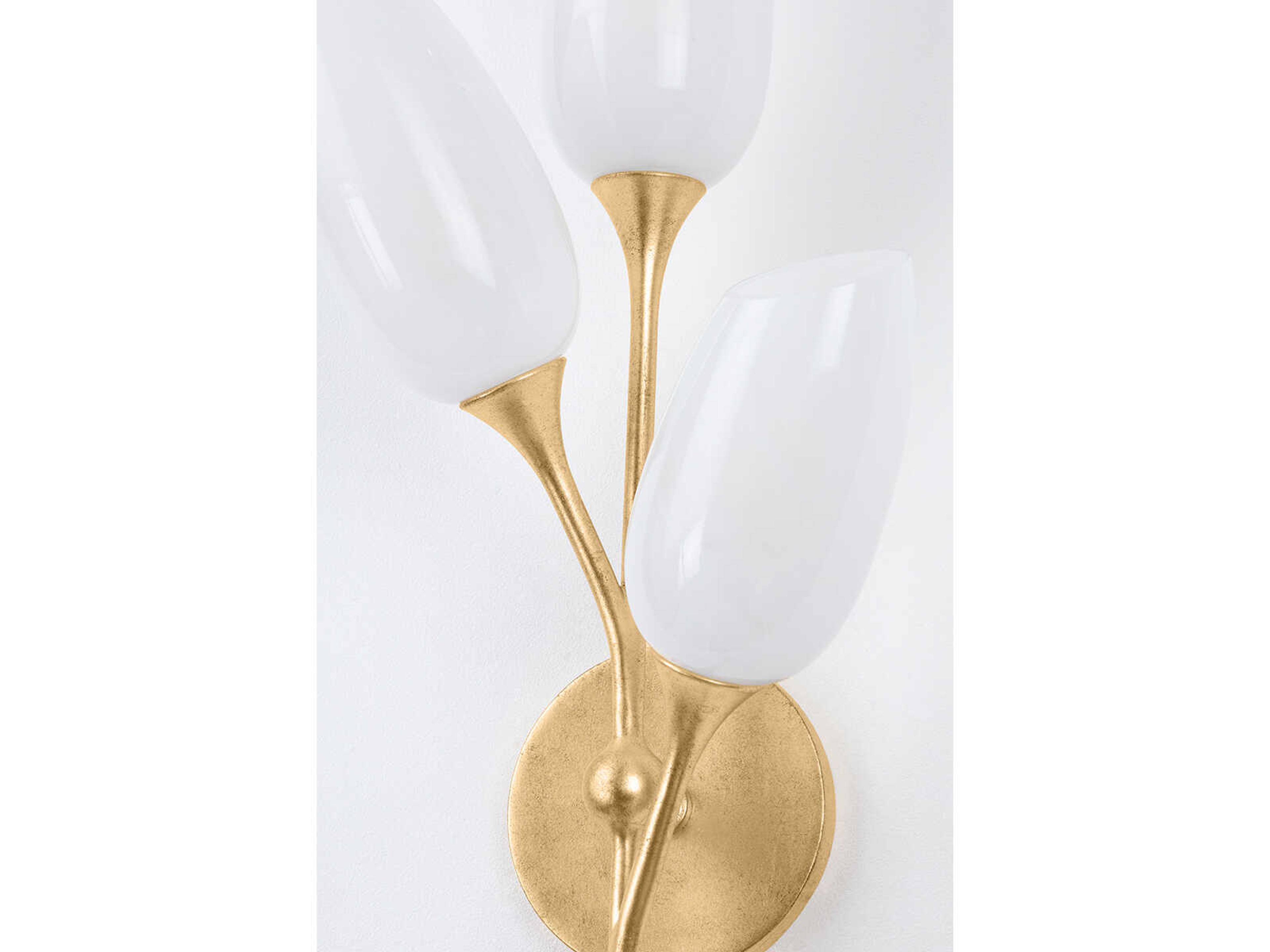 Troy Lighting Aldean 3-Light Vintage Gold Leaf Wall Sconce