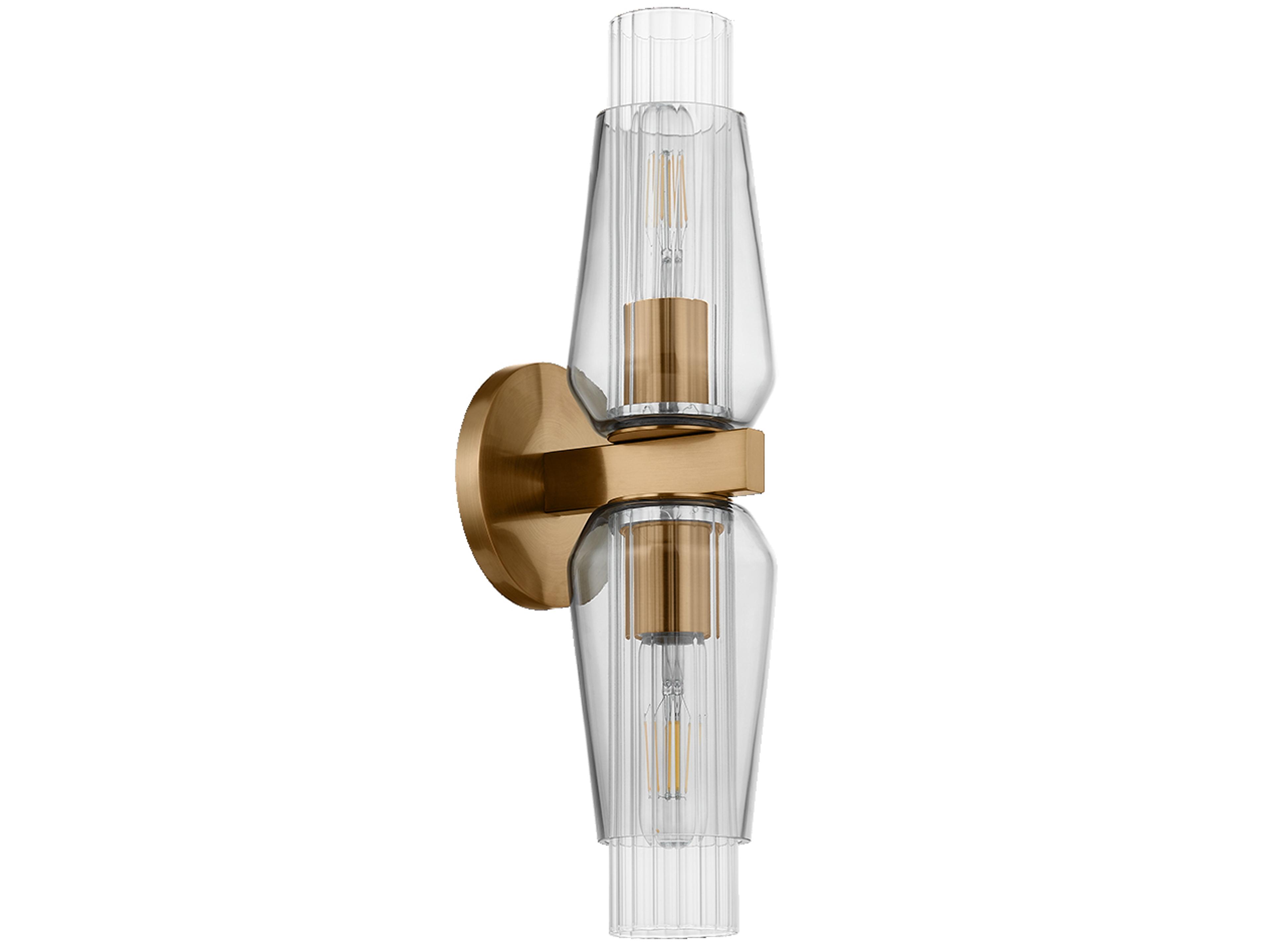 Troy Lighting Rex 2-Light Patina Brass Wall Sconce